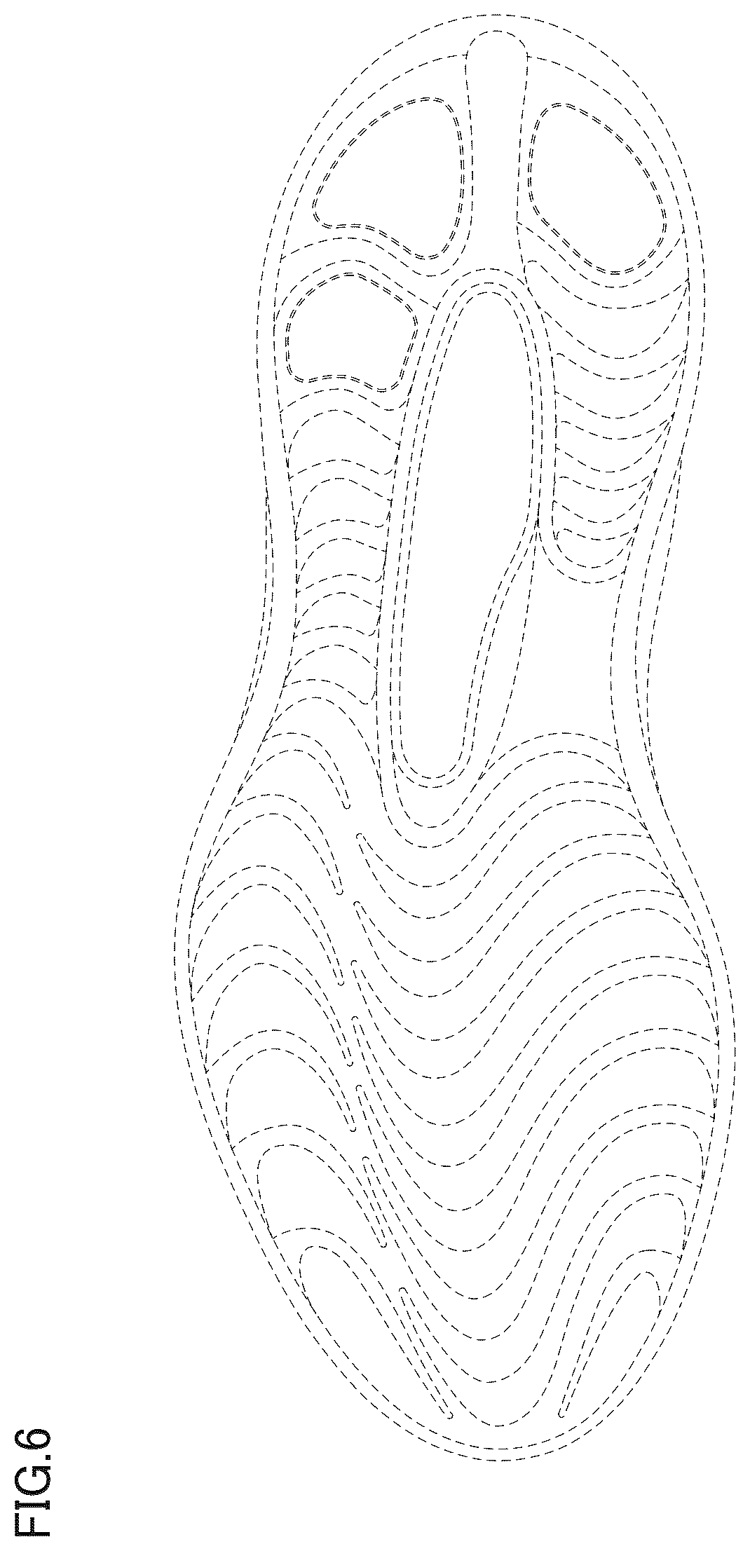 Patent USD1075245 Figure 5 – Shoe sole