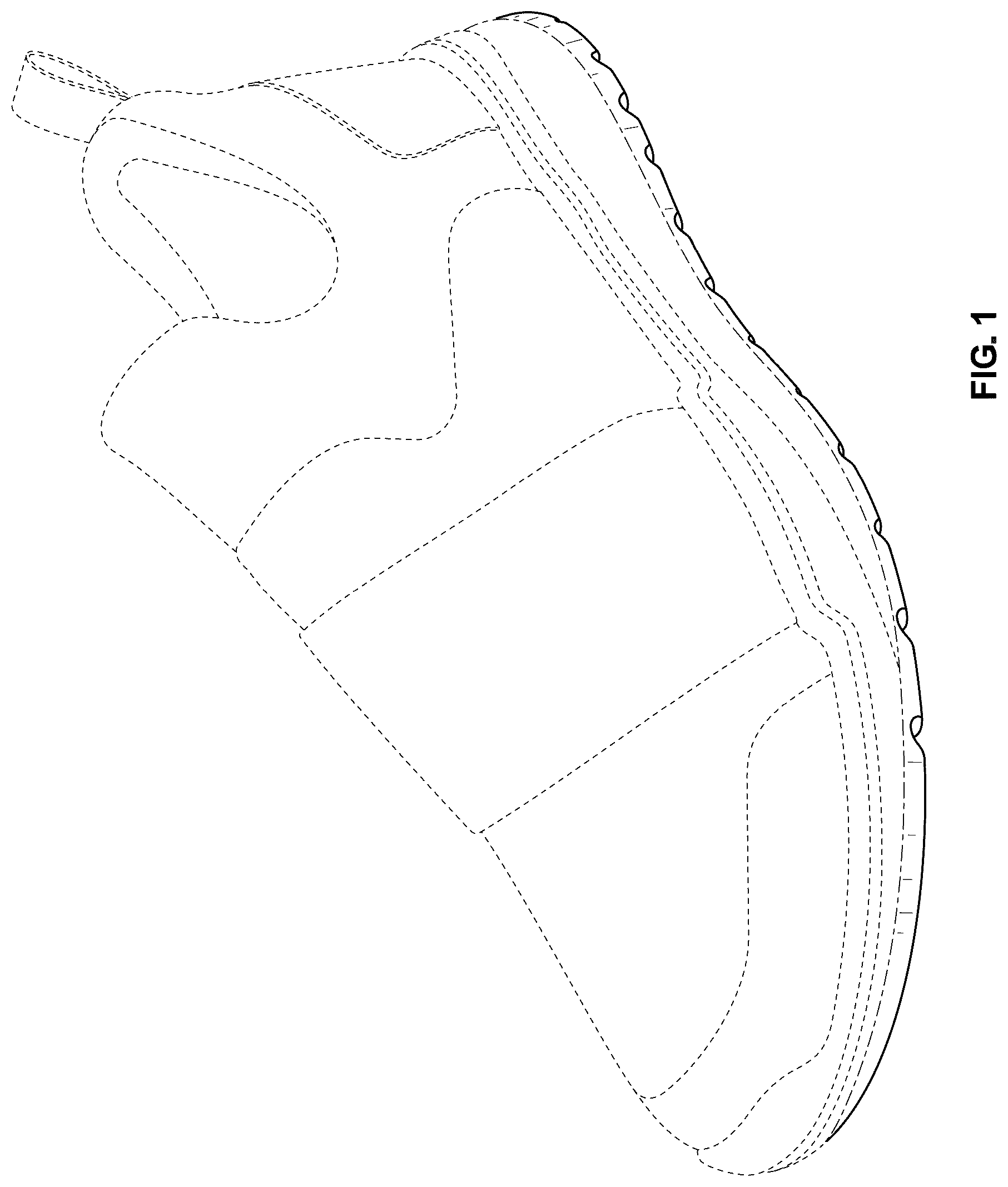 Patent USD1075250 Figure 1 – Footwear