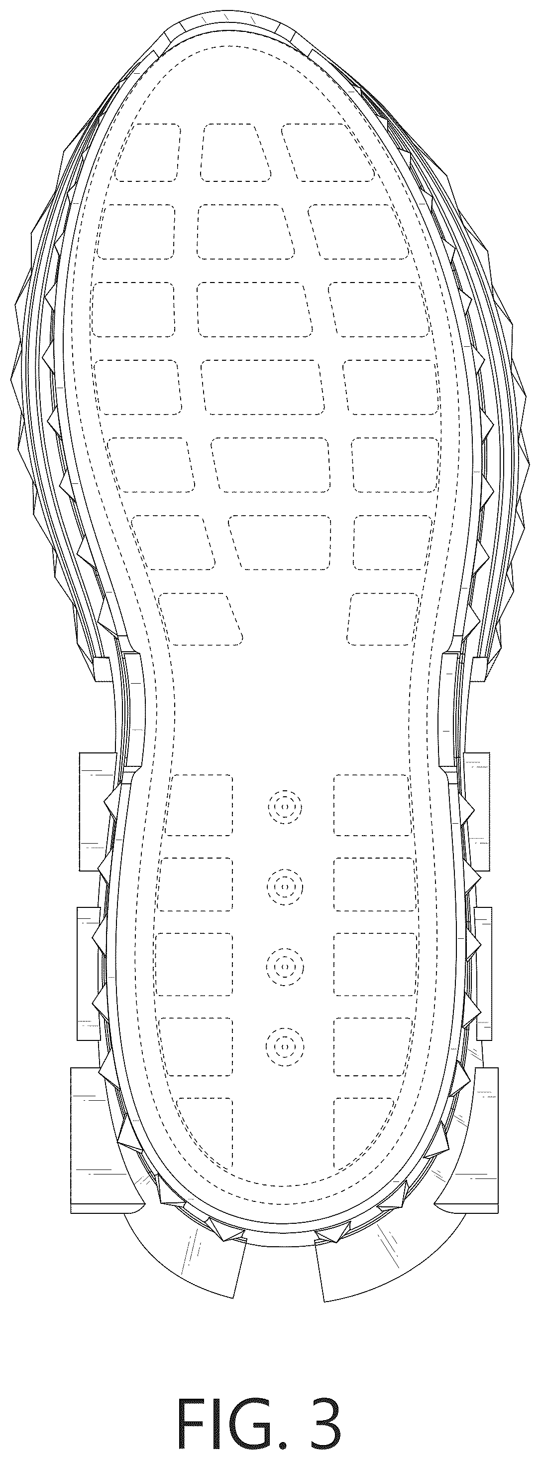 Patent USD1075259 Figure 3 – Shoe sole