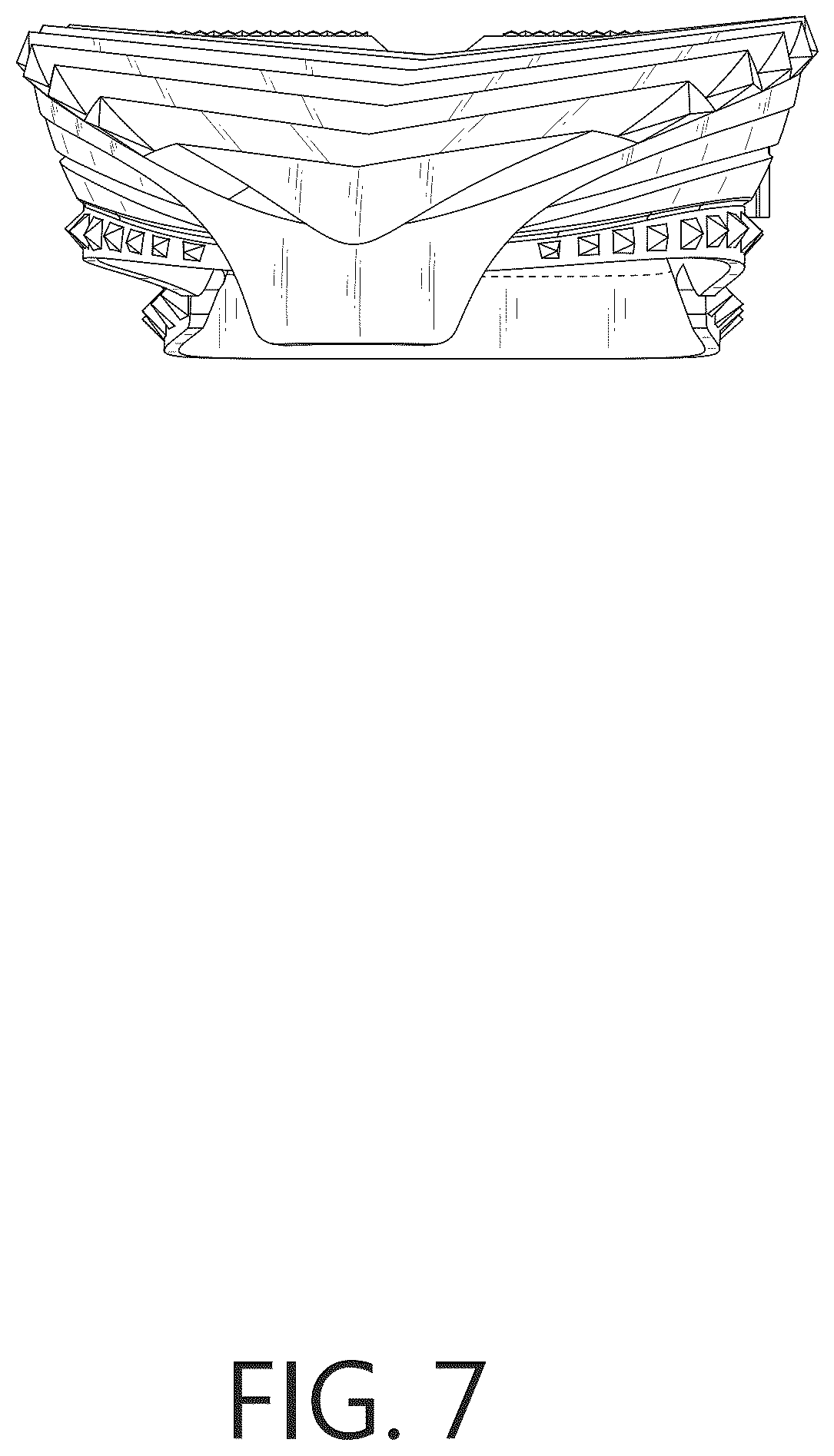 Patent USD1075259 Figure 7 – Shoe sole