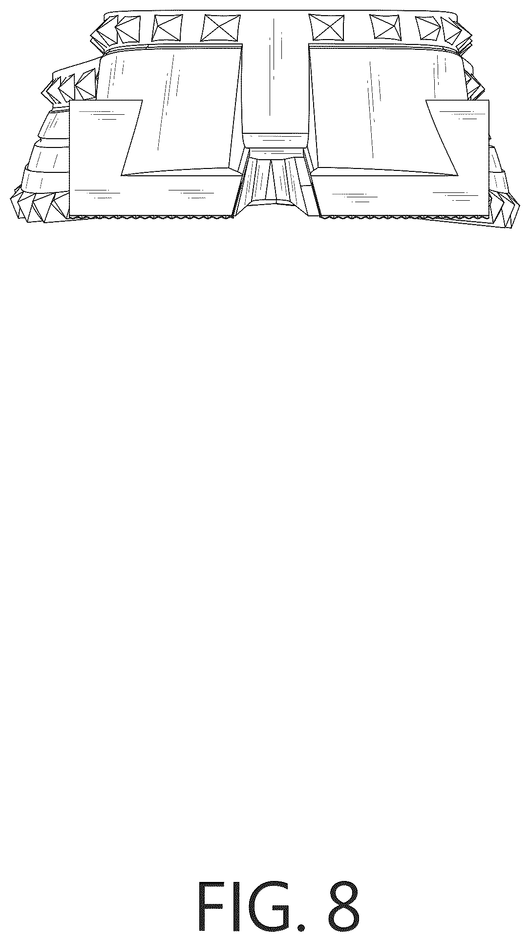Patent USD1075259 Figure 8 – Shoe sole