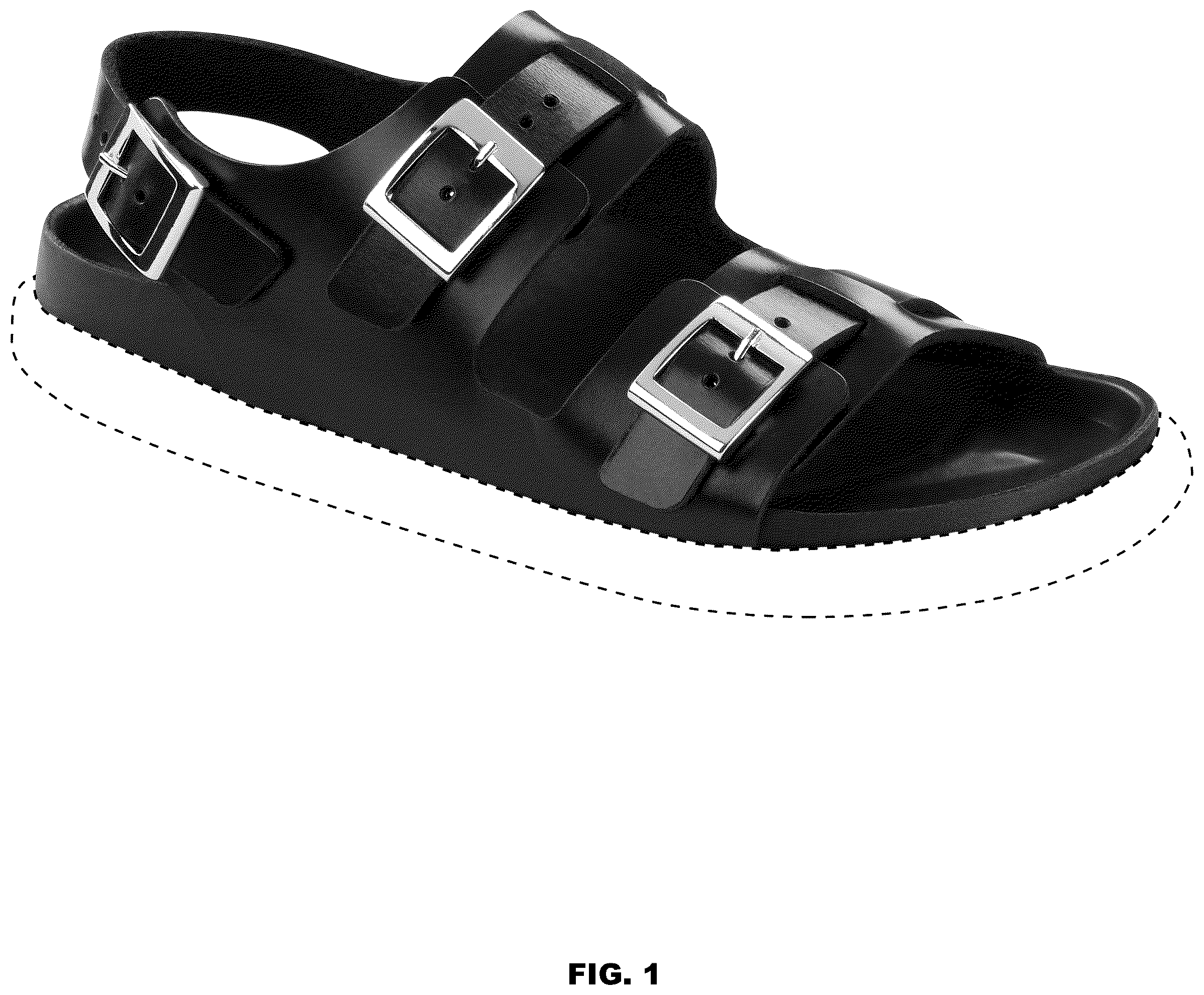 Patent USD1075263 Figure 1 – Sandal