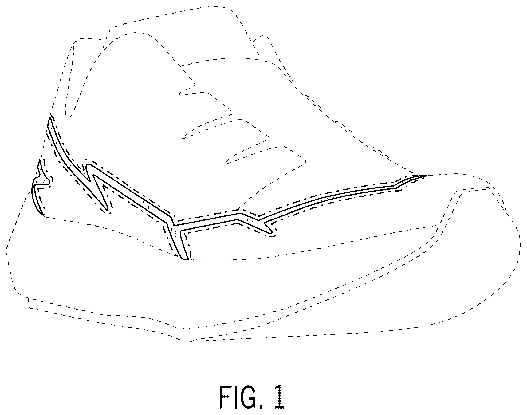 Patent USD1075264 Figure 1 – Footwear article