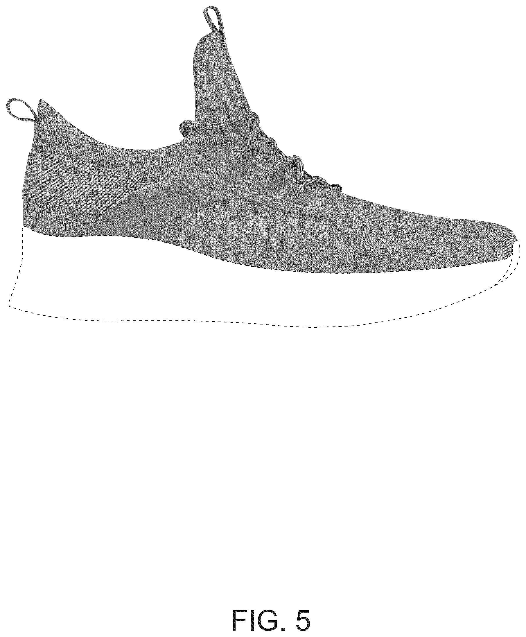 Patent USD1075267 Figure 5 – Shoe upper