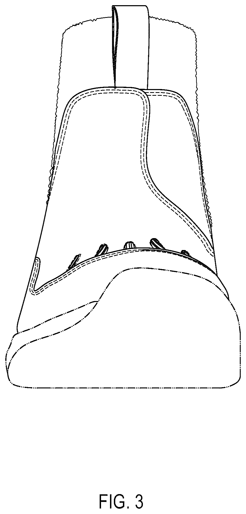 Patent USD1075268 Figure 3 – Footwear upper