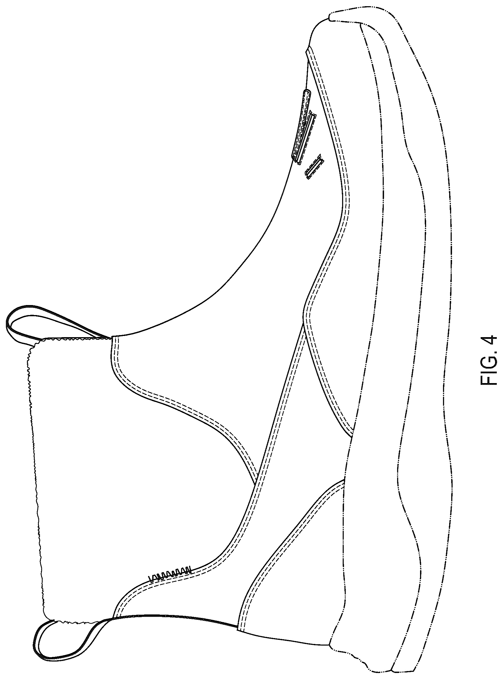 Patent USD1075268 Figure 4 – Footwear upper