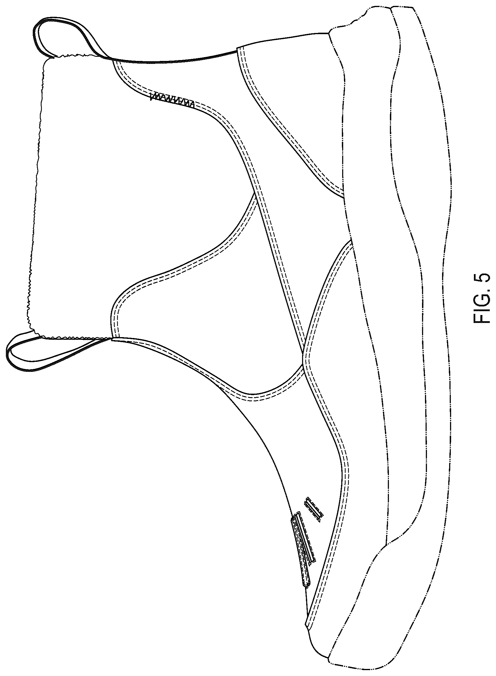 Patent USD1075268 Figure 5 – Footwear upper