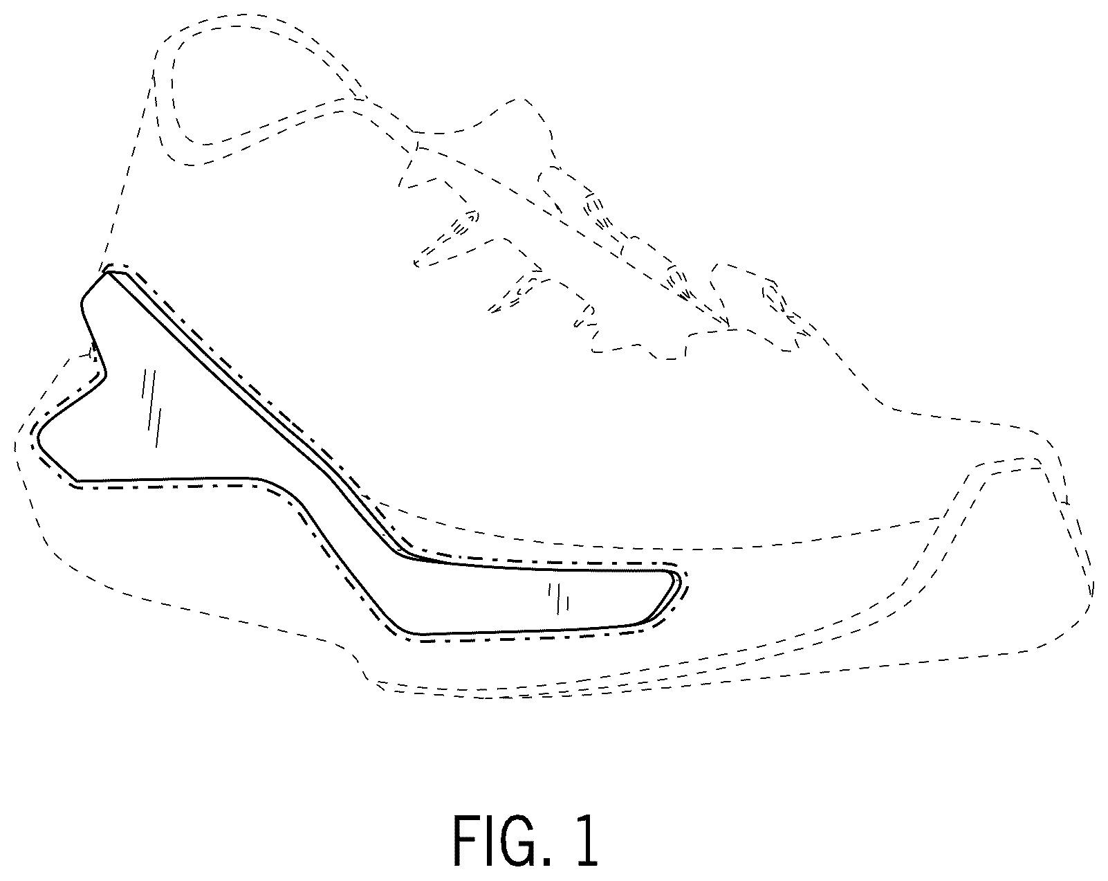 Patent USD1075275 Figure 1 – Footwear article