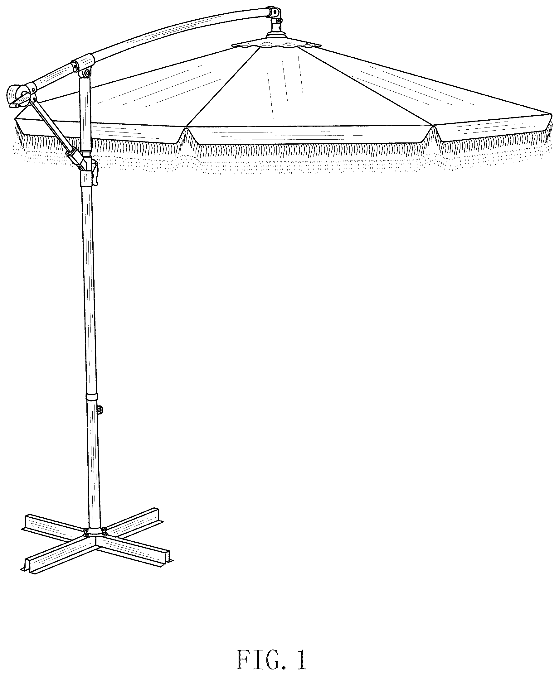 Patent USD1075277 Figure 1 – Outdoor umbrella