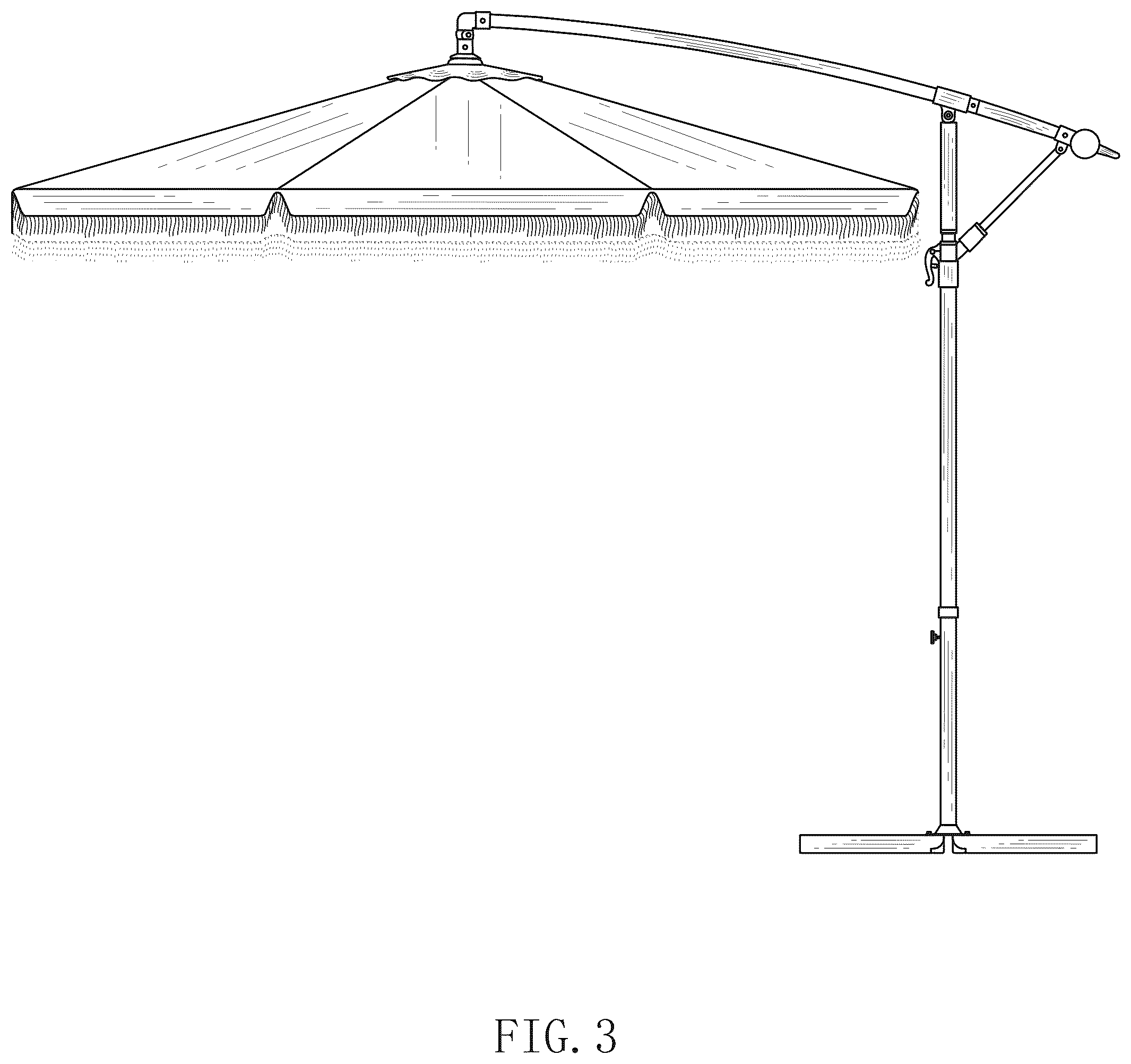 Patent USD1075277 Figure 3 – Outdoor umbrella
