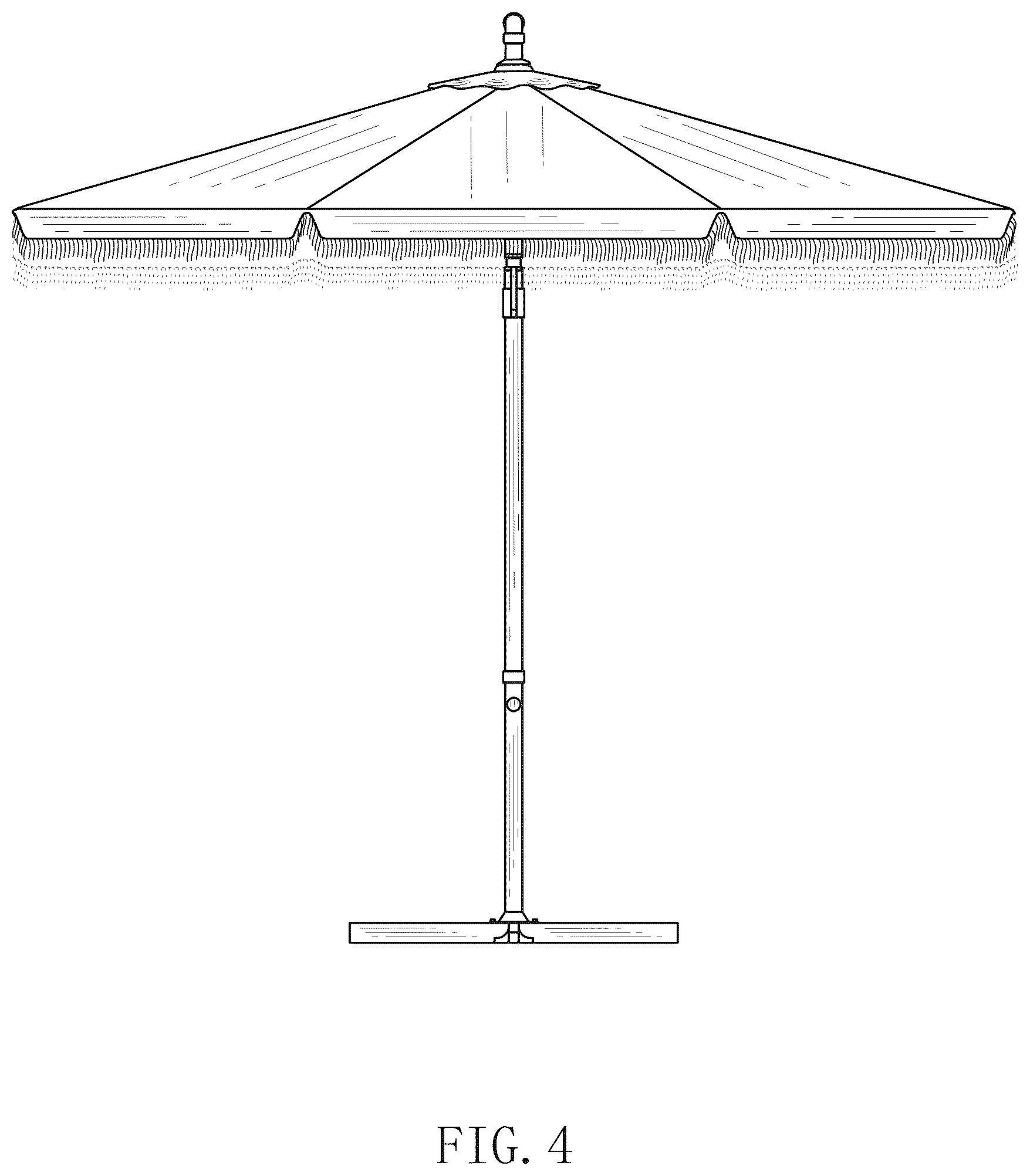 Patent USD1075277 Figure 4 – Outdoor umbrella