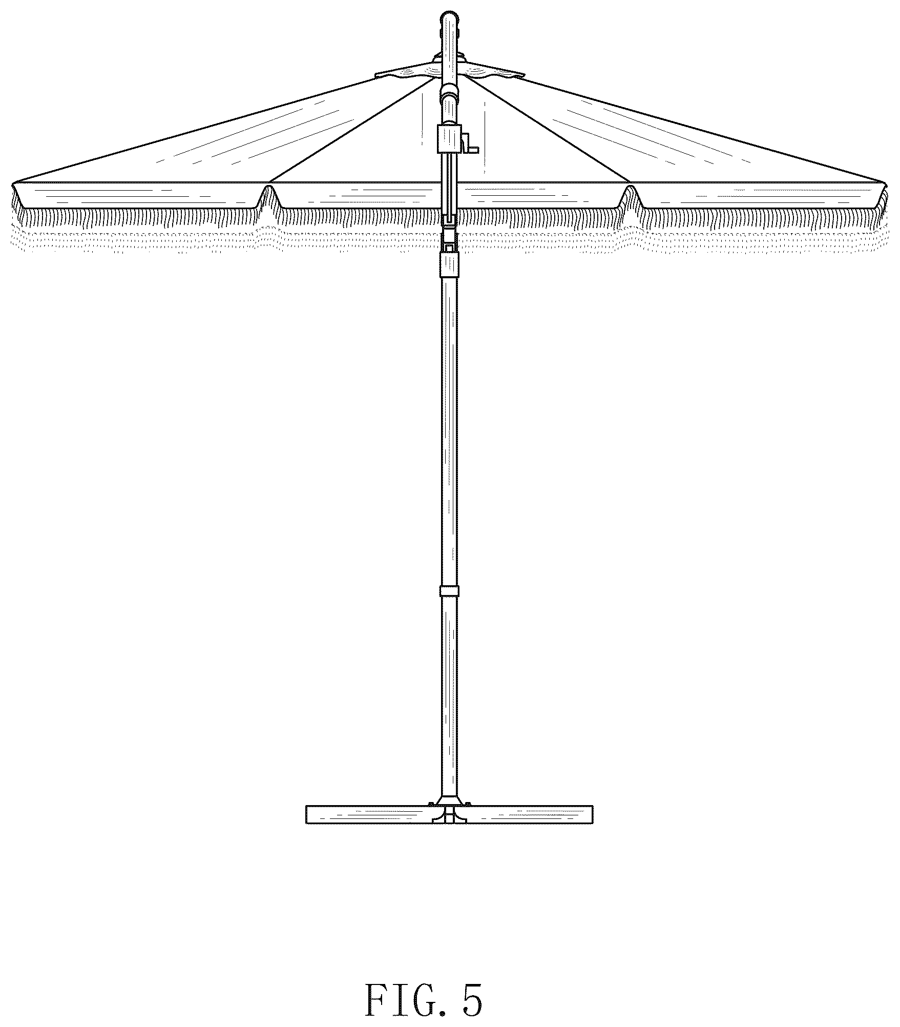 Patent USD1075277 Figure 5 – Outdoor umbrella
