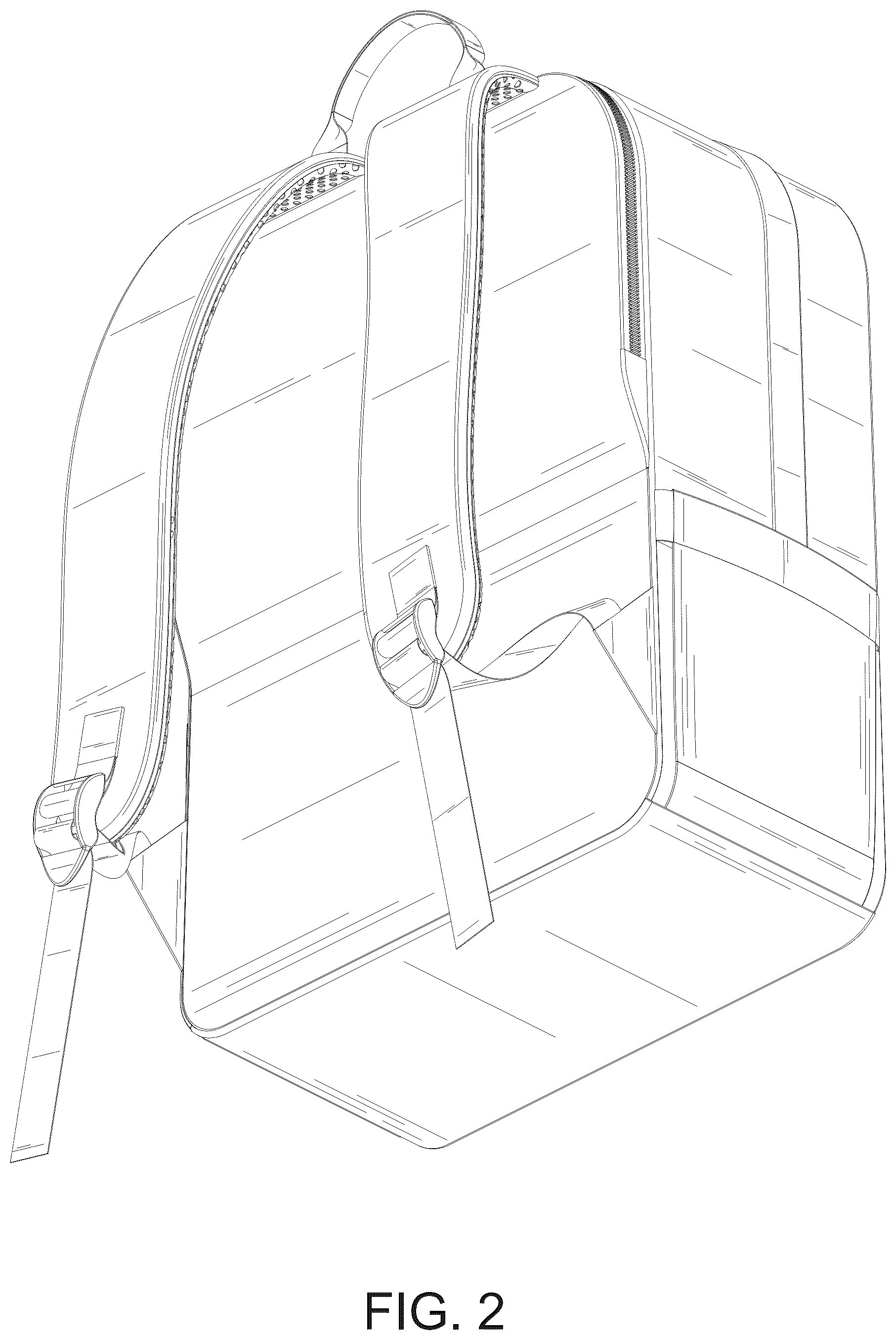Patent USD1075288 Figure 2 – Travel backpack