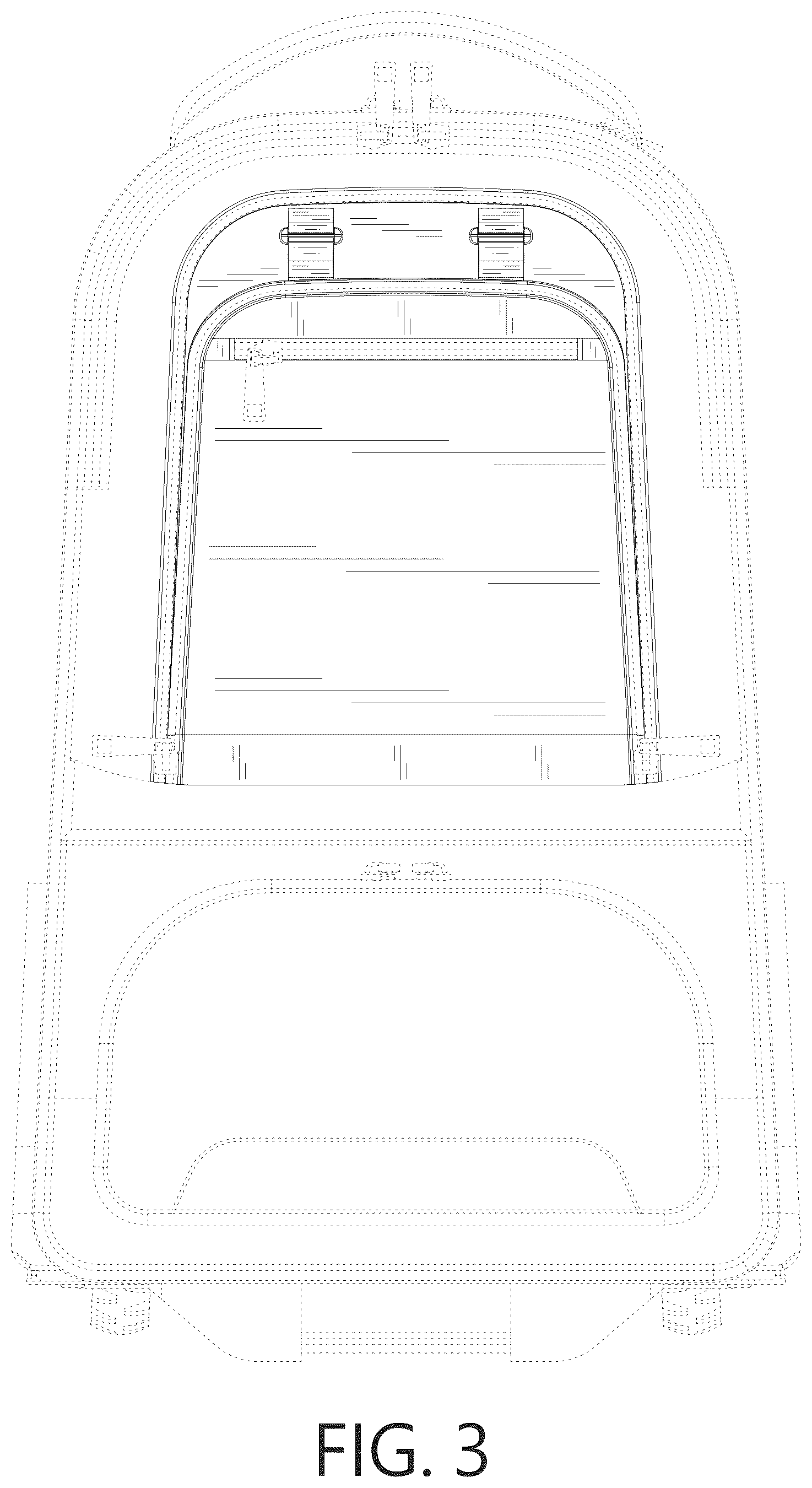 Patent USD1075289 Figure 3 – Front pocket on backpack