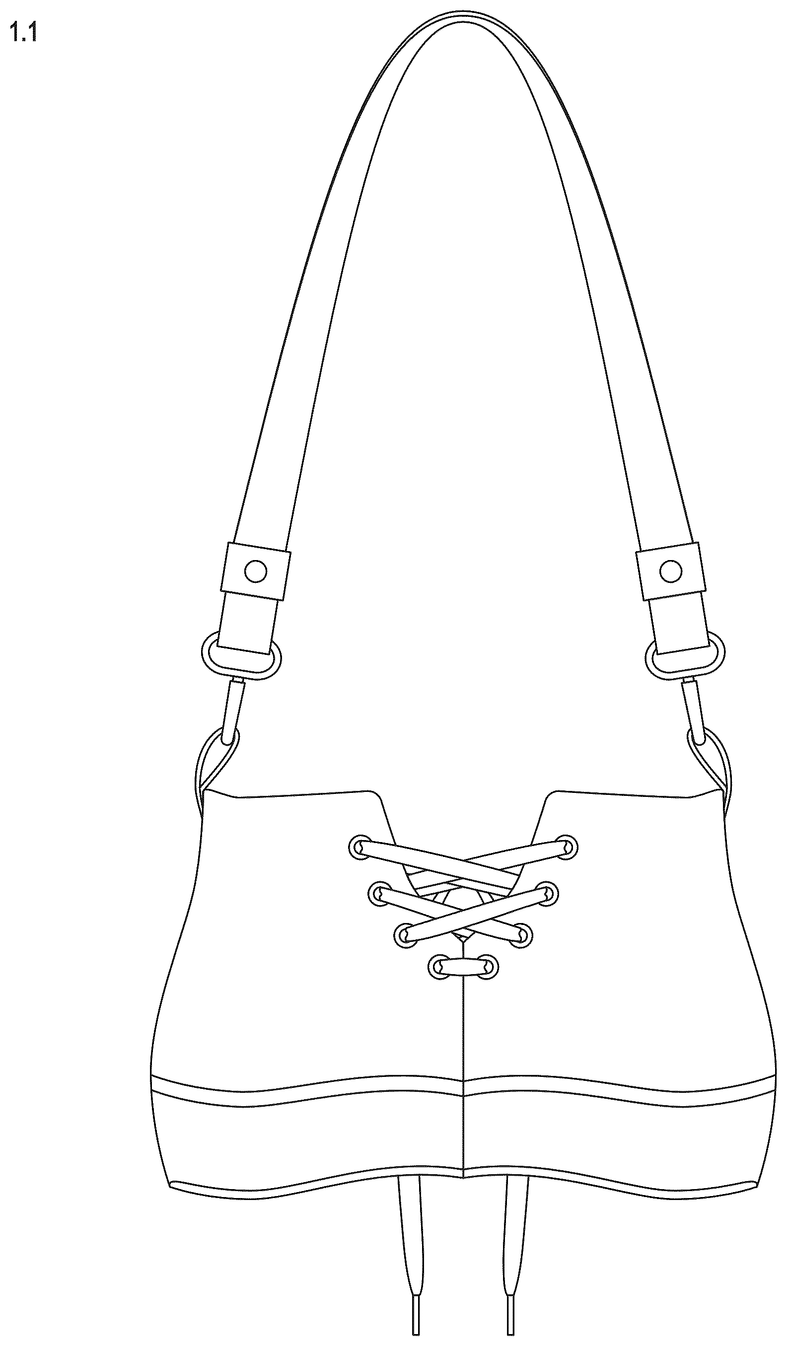 Patent USD1075291 Figure 1 – Handbag