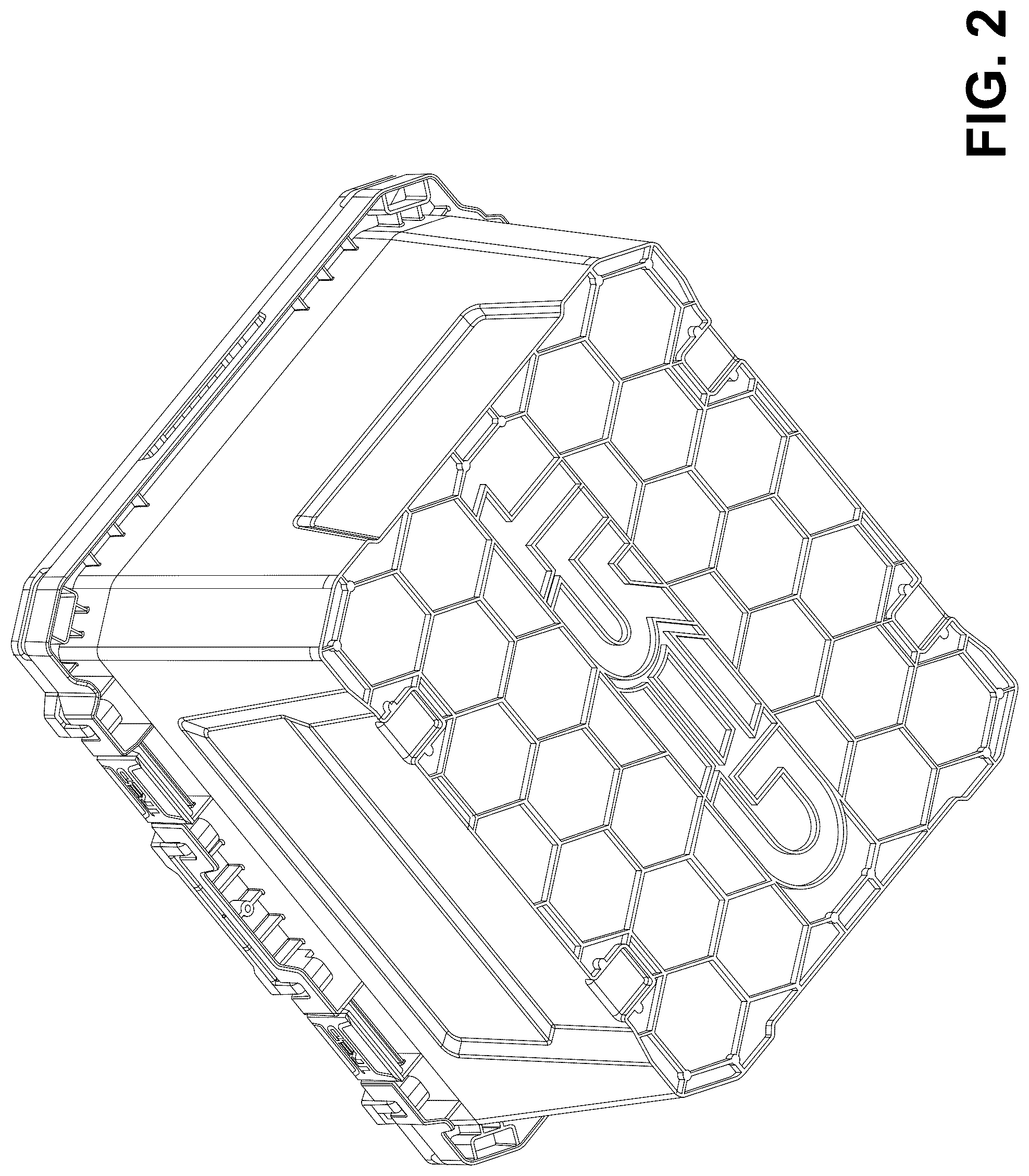 Patent USD1075296 Figure 2 – Storage box