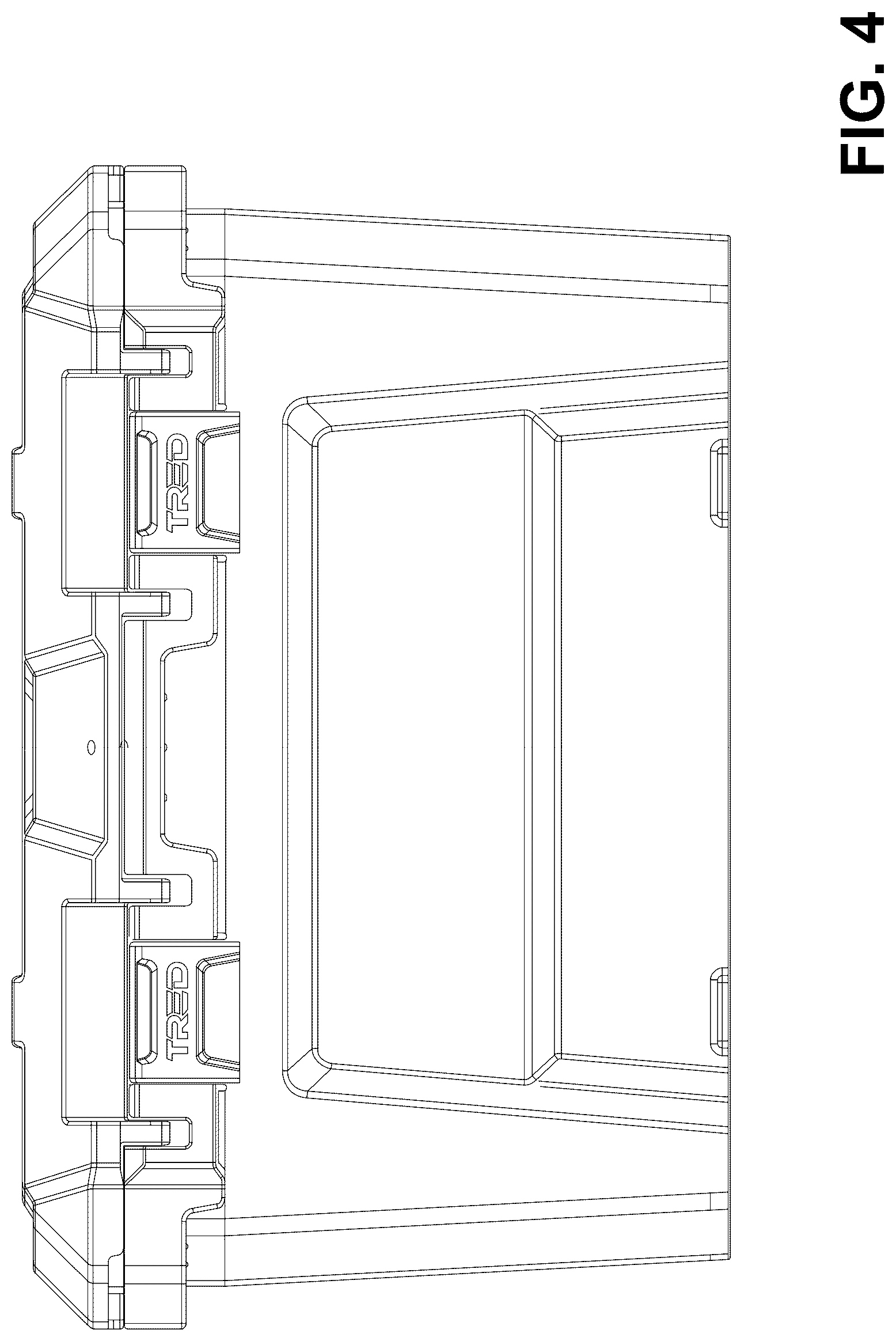 Patent USD1075296 Figure 4 – Storage box