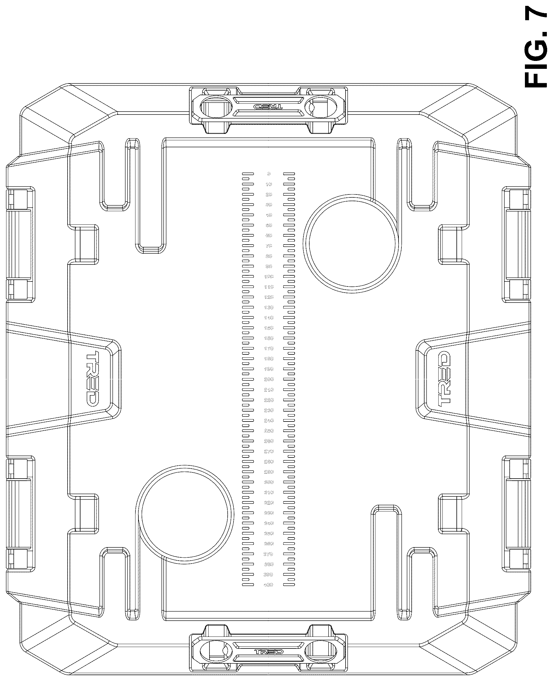 Patent USD1075296 Figure 7 – Storage box
