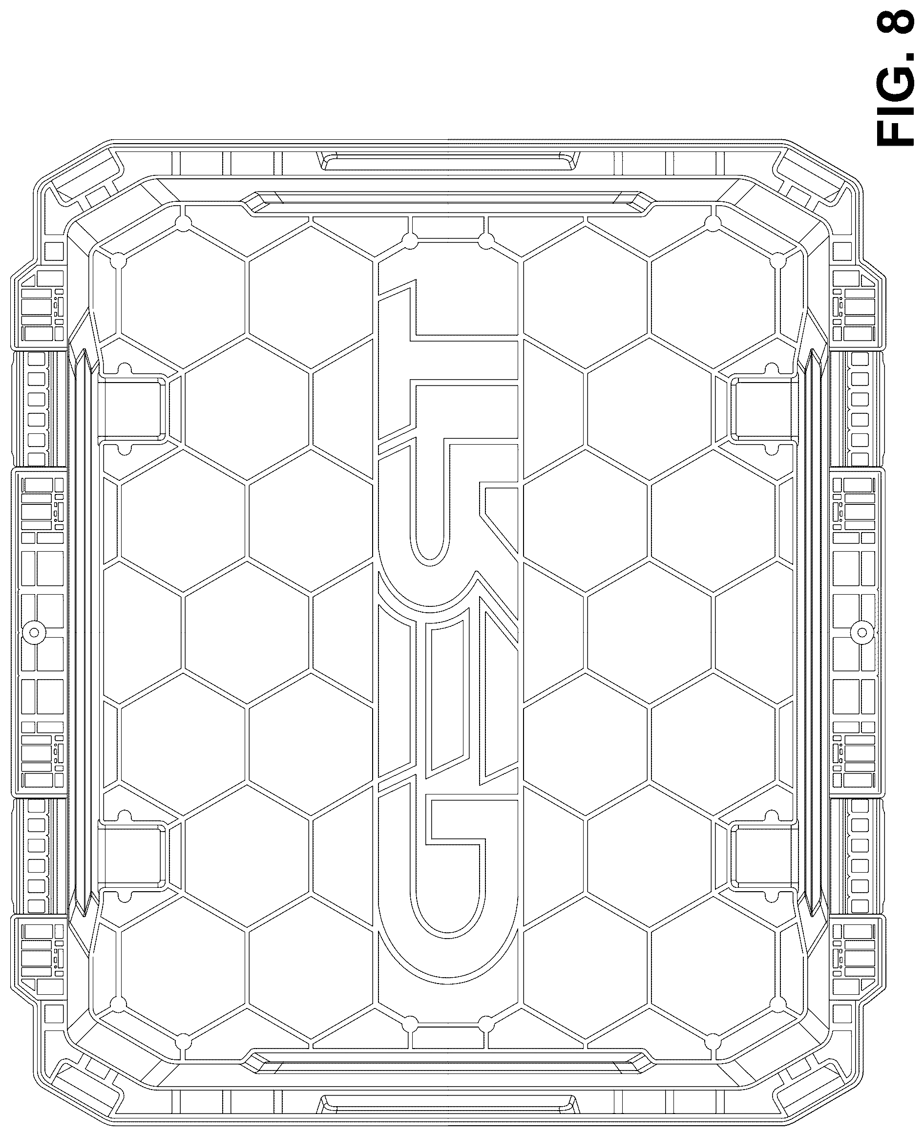 Patent USD1075296 Figure 8 – Storage box