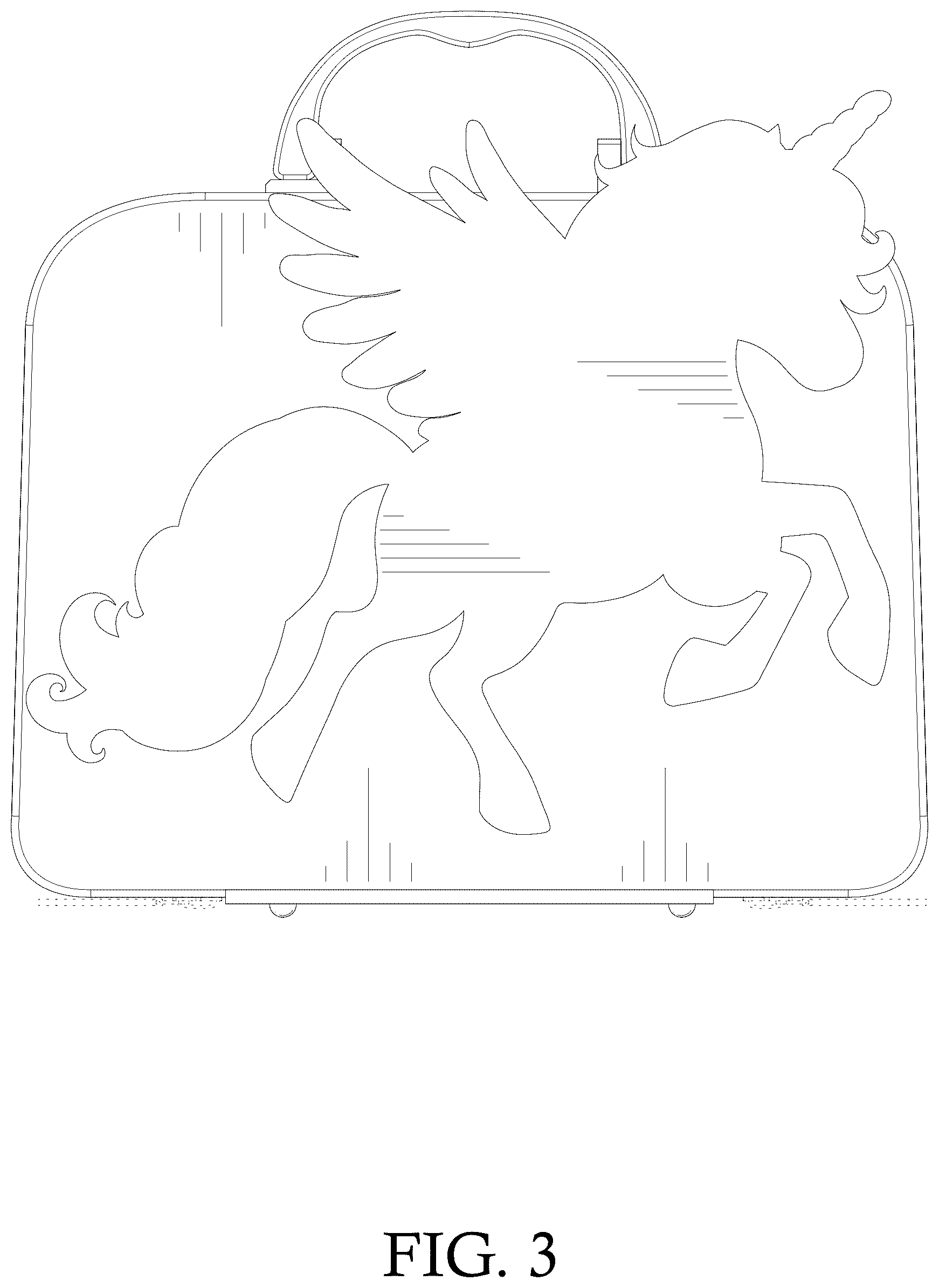 Patent USD1075304 Figure 3 – Makeup bag