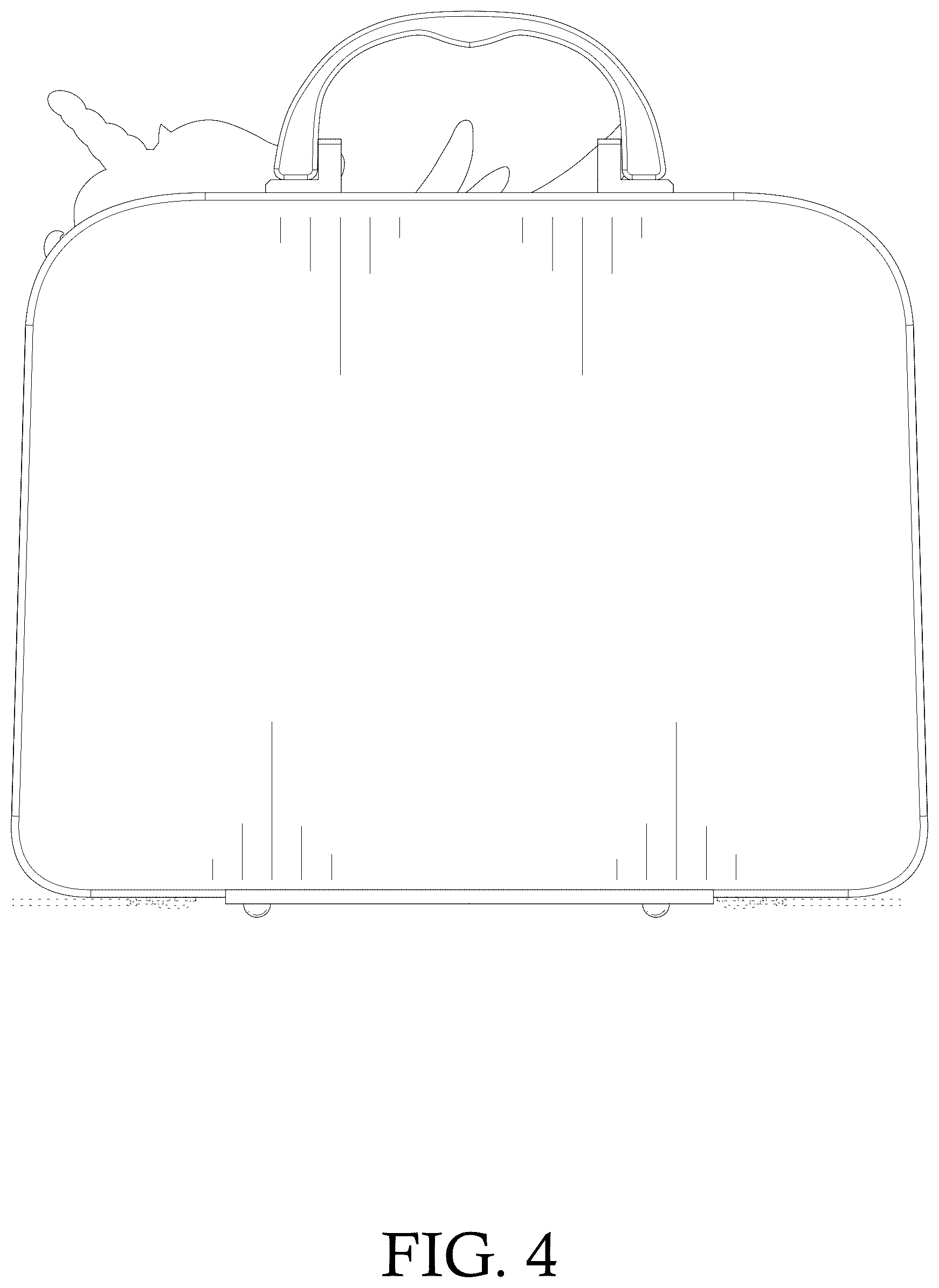 Patent USD1075304 Figure 4 – Makeup bag