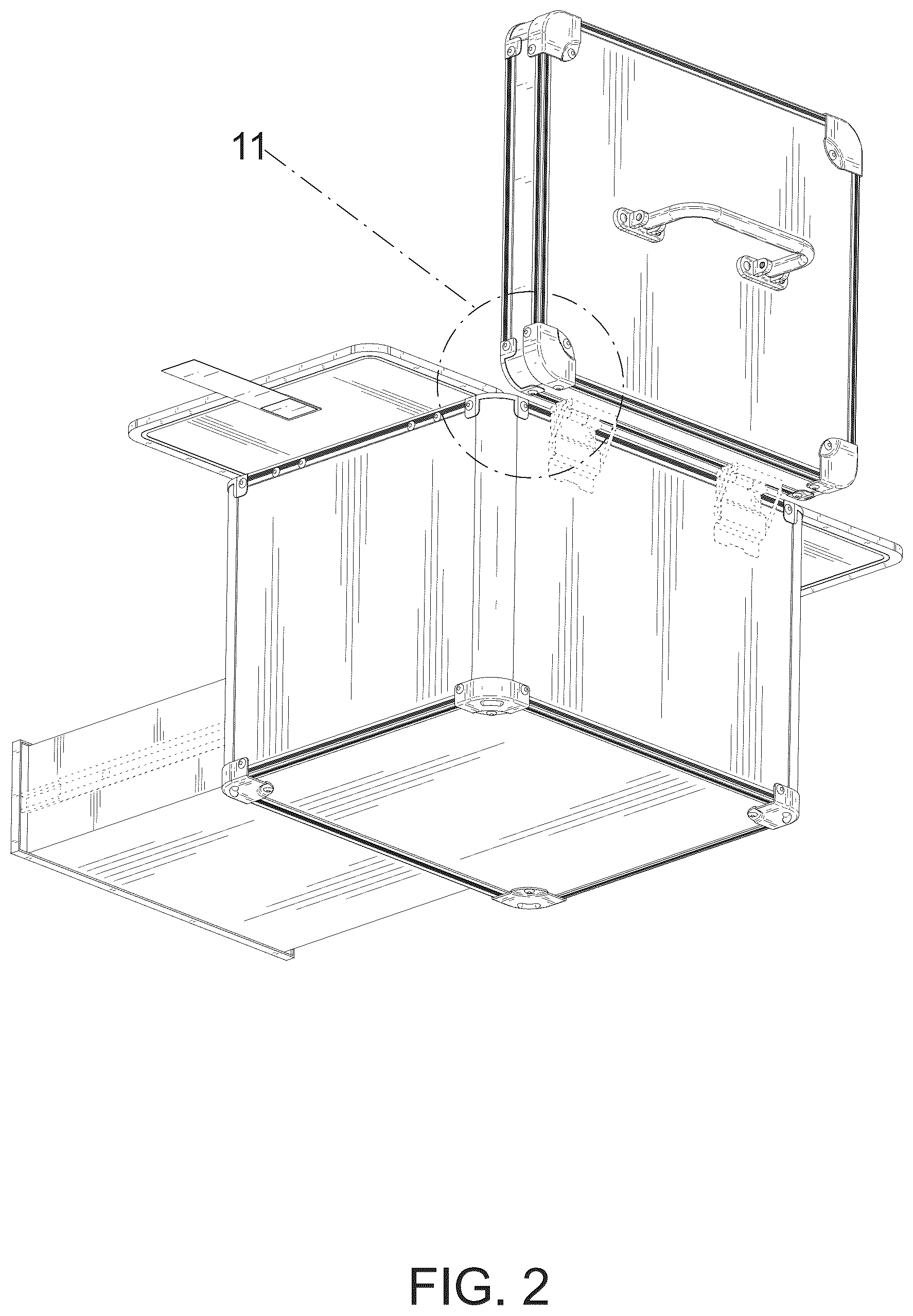 Patent USD1075307 Figure 2 – Makeup box with mirror and drawer