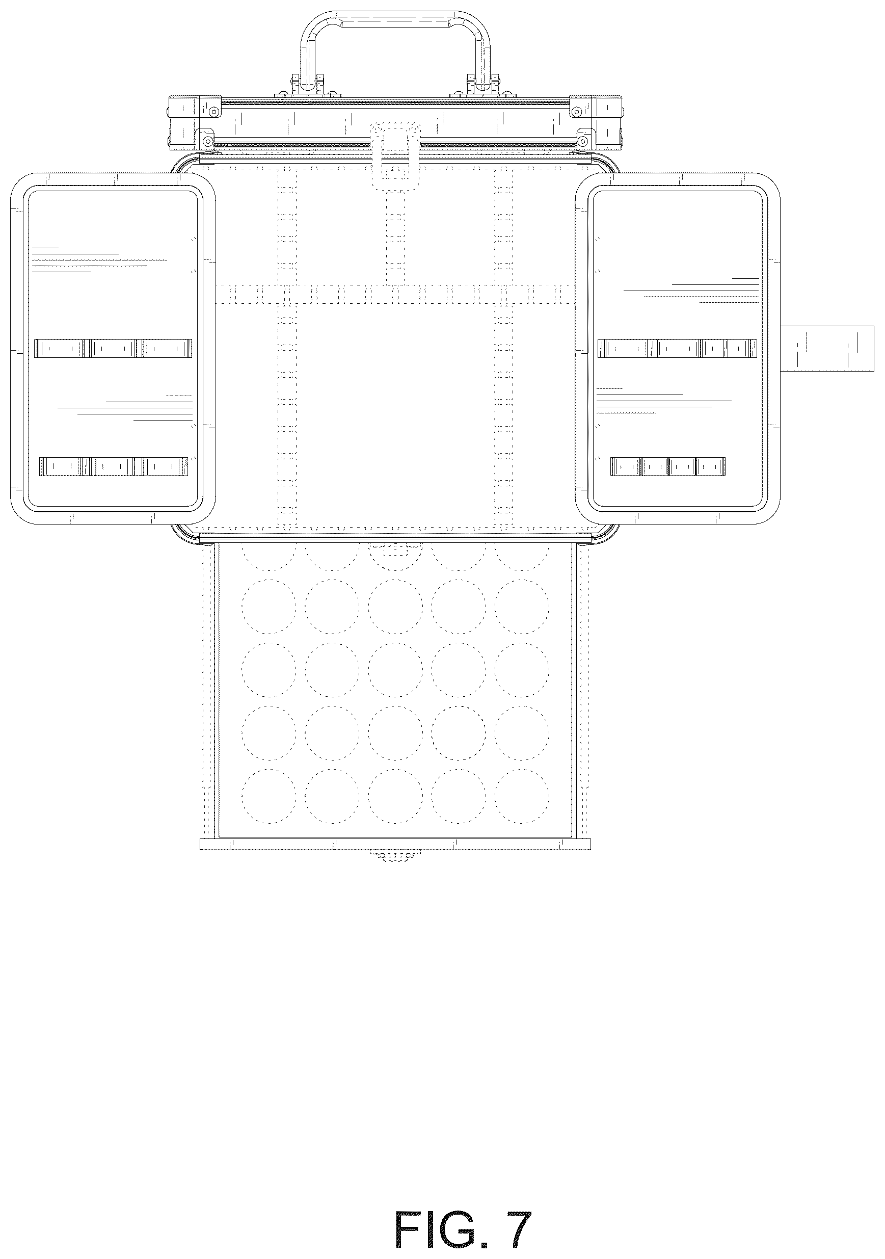 Patent USD1075307 Figure 7 – Makeup box with mirror and drawer