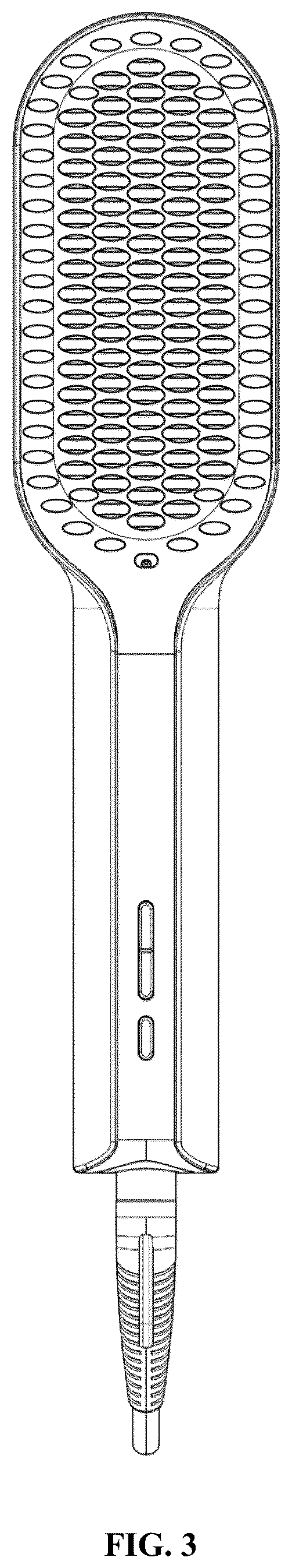 Patent USD1075308 Figure 3 – Negative ion straightener comb
