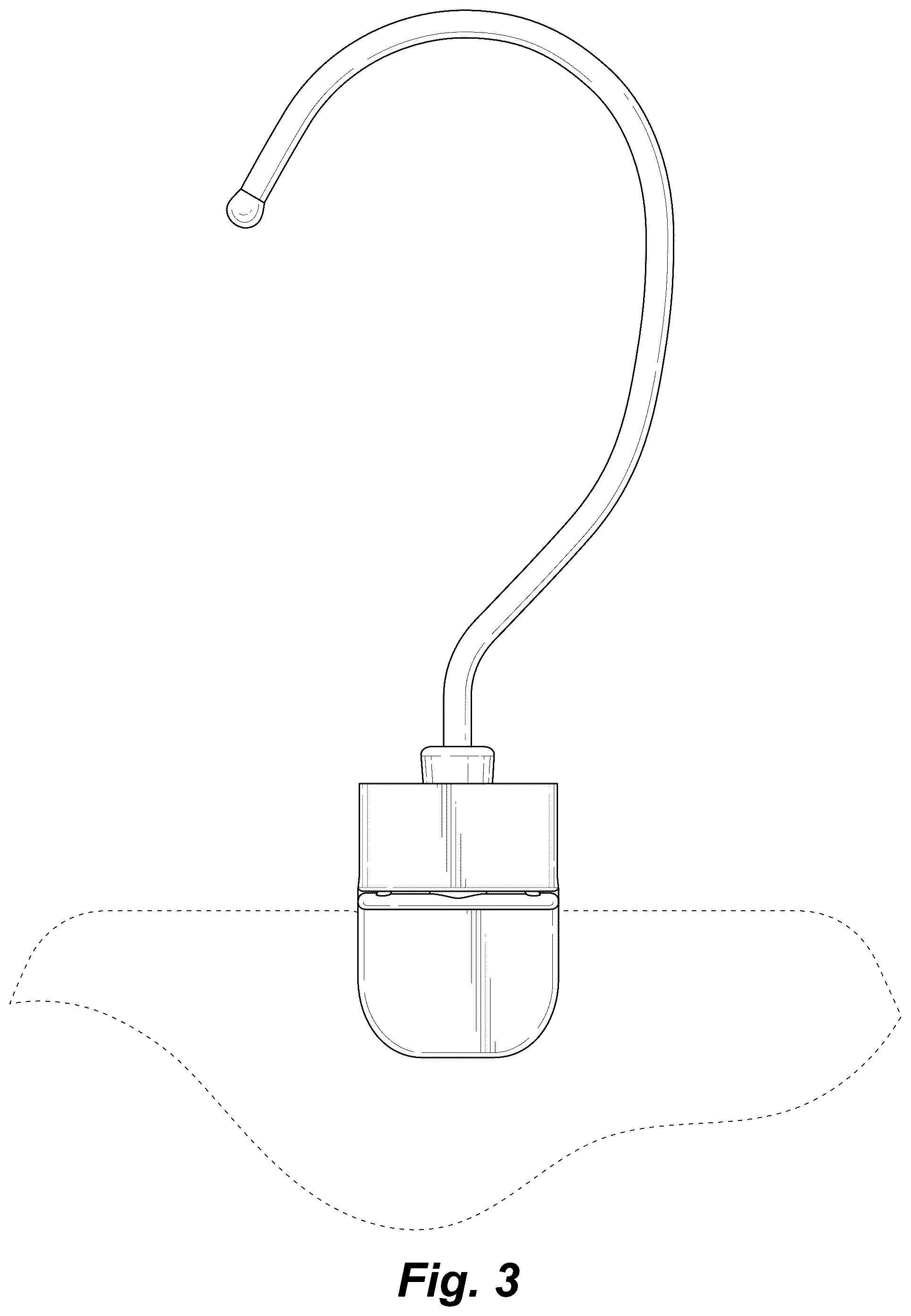Patent USD1075318 Figure 3 – Metal hook for paper hanger