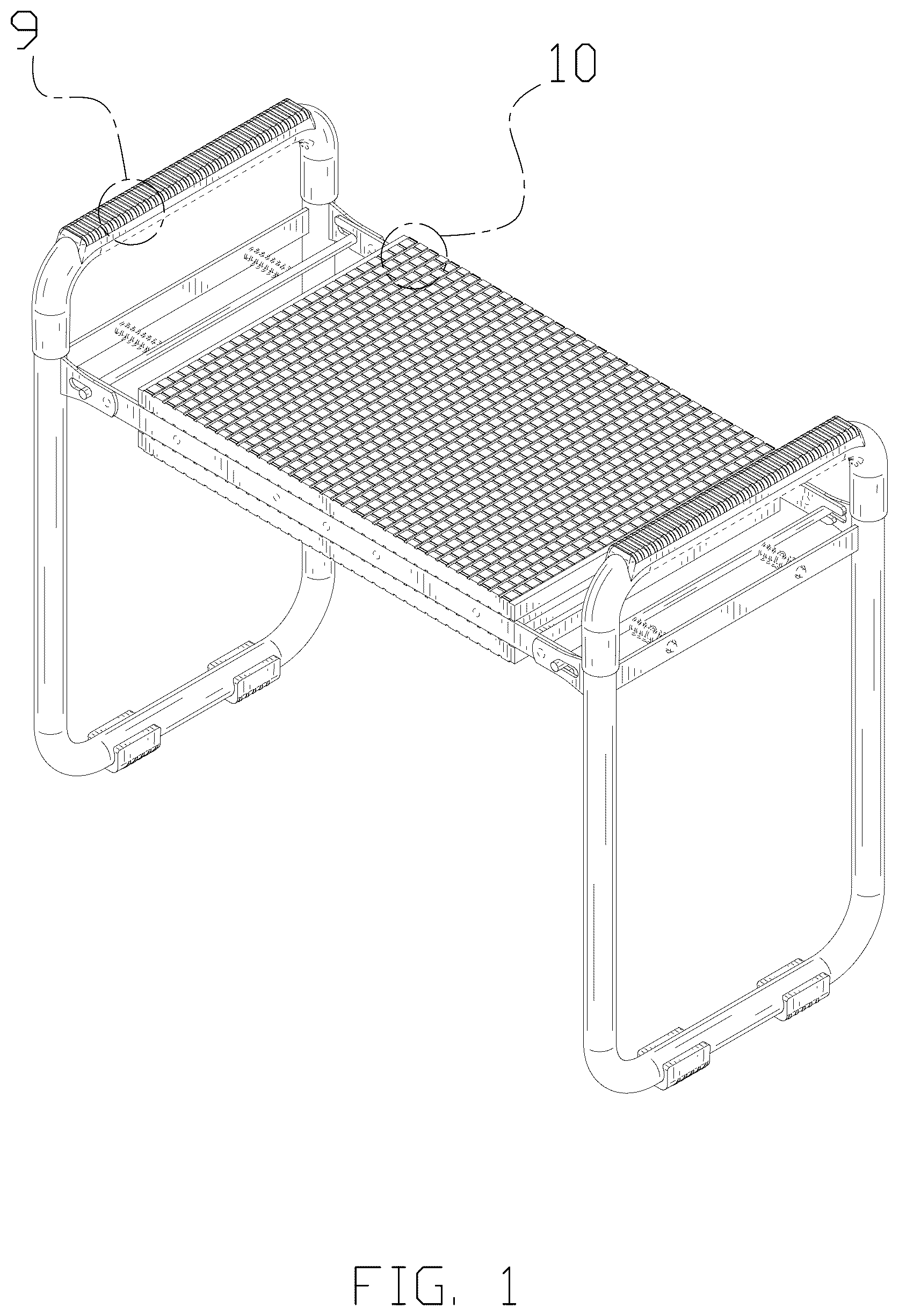 Patent USD1075320 Figure 1 – Folding chair