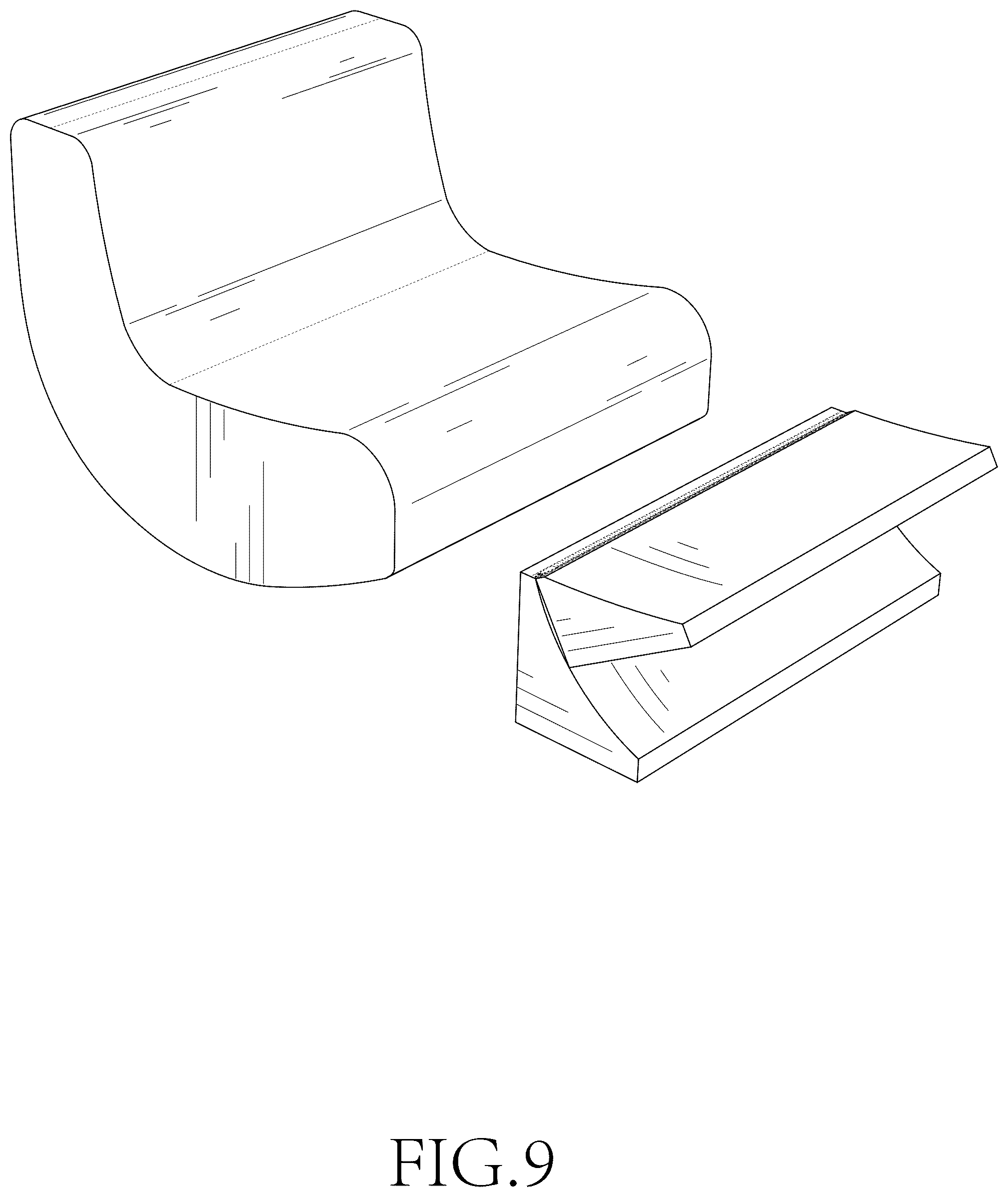 Patent USD1075328 Figure 9 – Rocking chair