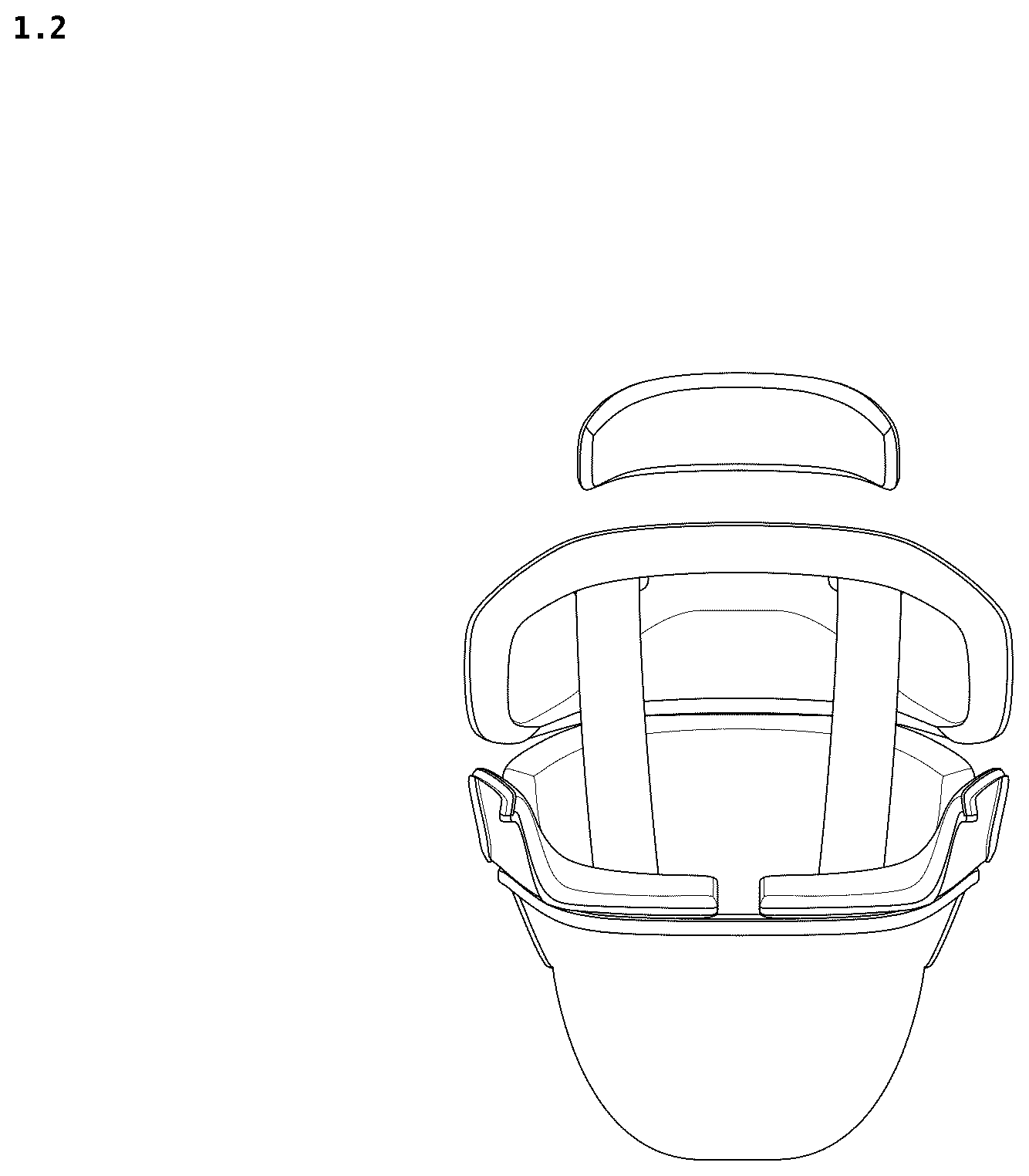 Patent USD1075329 Figure 2 – Combined vehicle seat assembly
