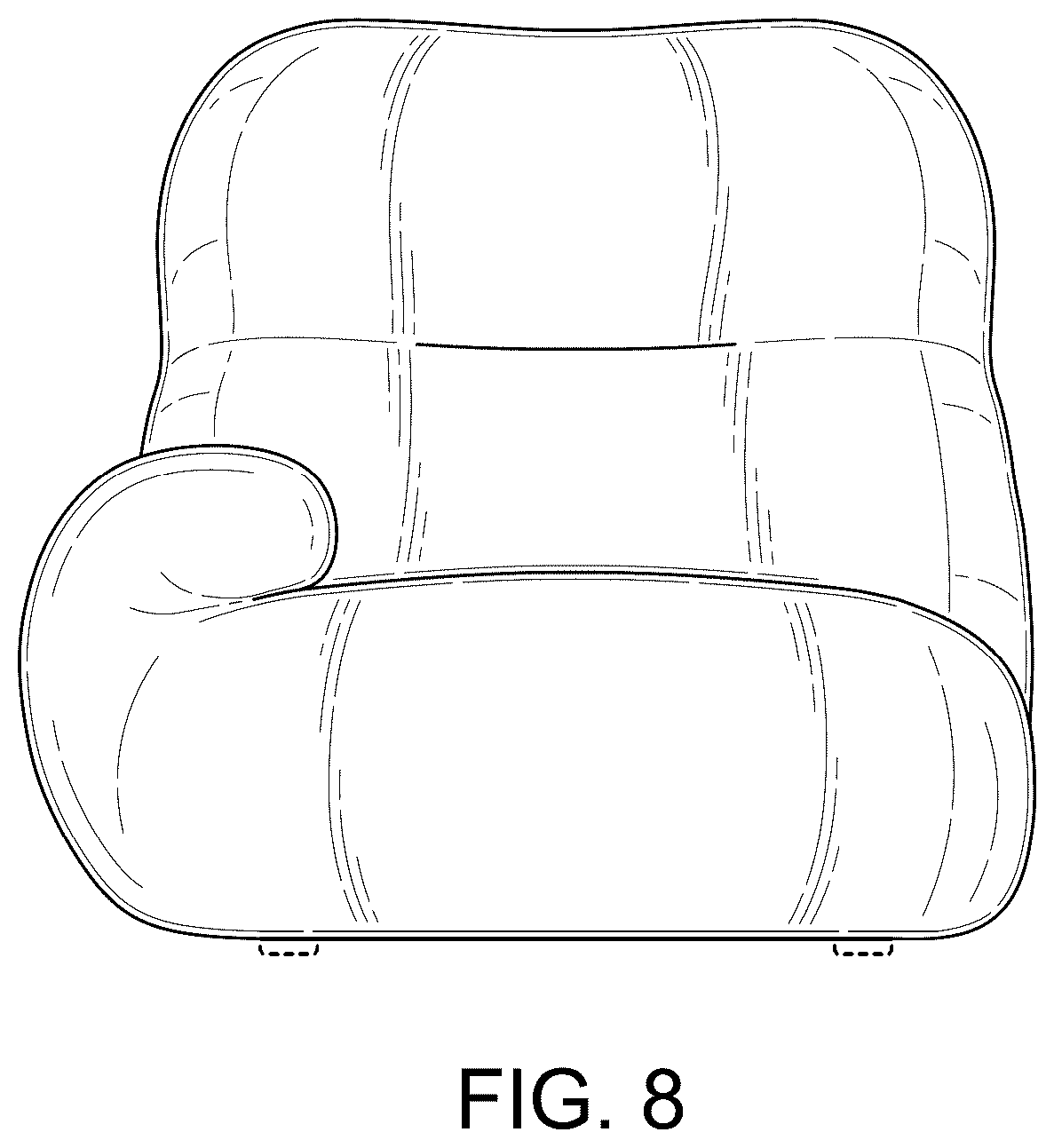 Patent USD1075330 Figure 8 – Chaise sofa