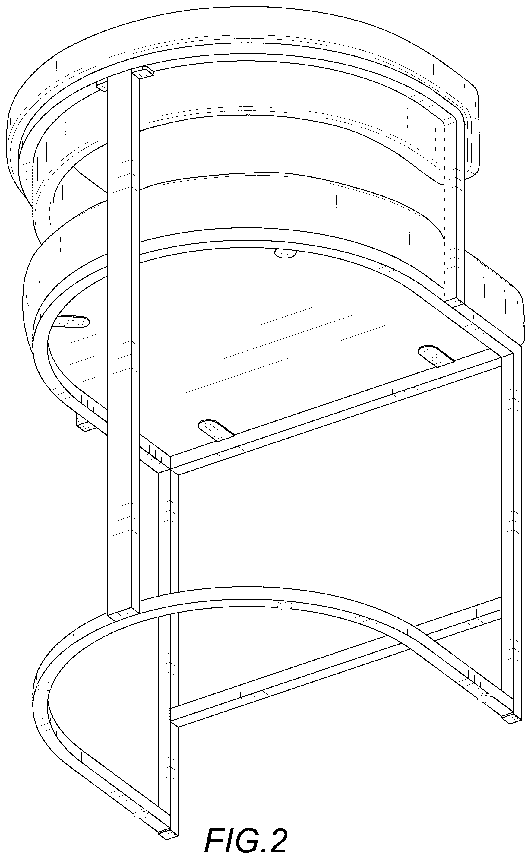 Patent USD1075333 Figure 2 – Bar stool