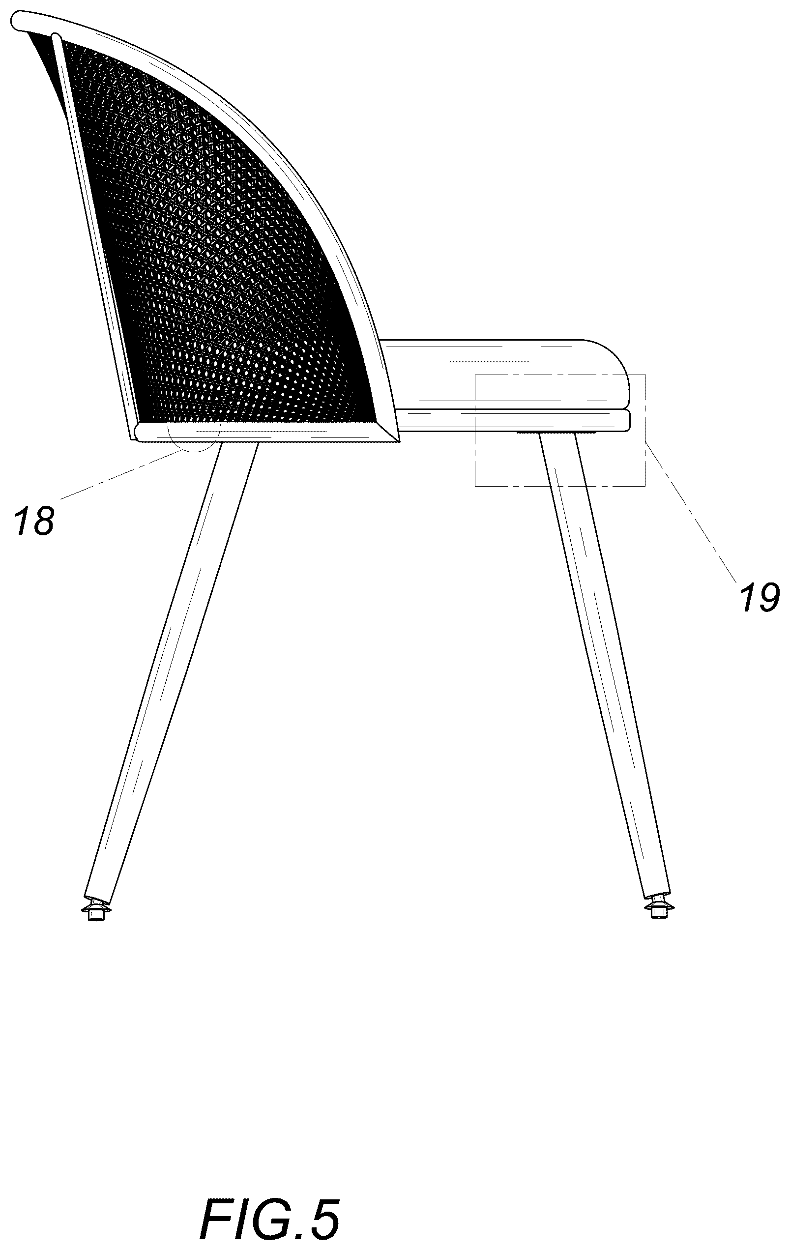Patent USD1075337 Figure 5 – Chair