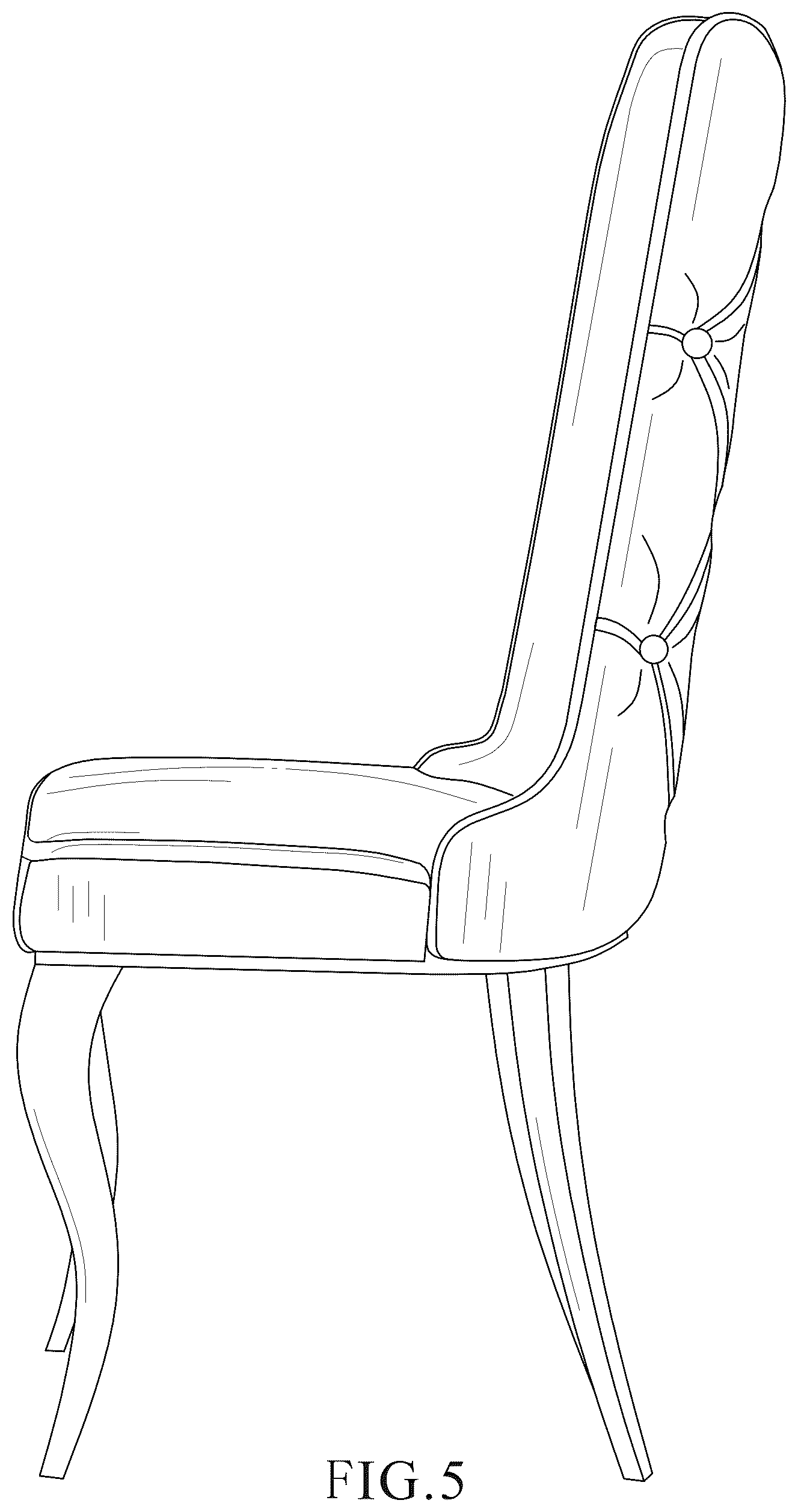 Patent USD1075339 Figure 5 – Chair