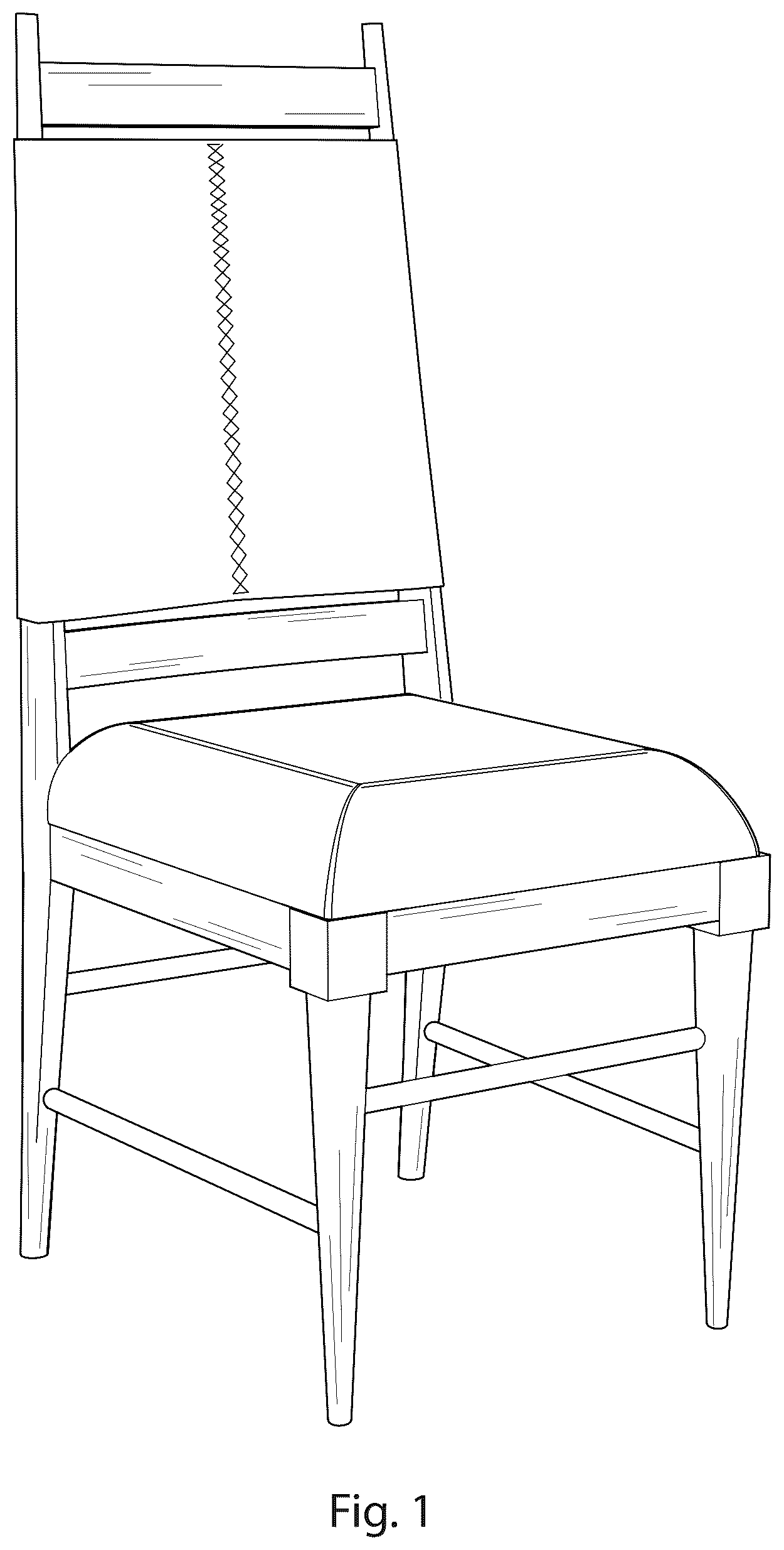 Patent USD1075340 Figure 1 – Chair