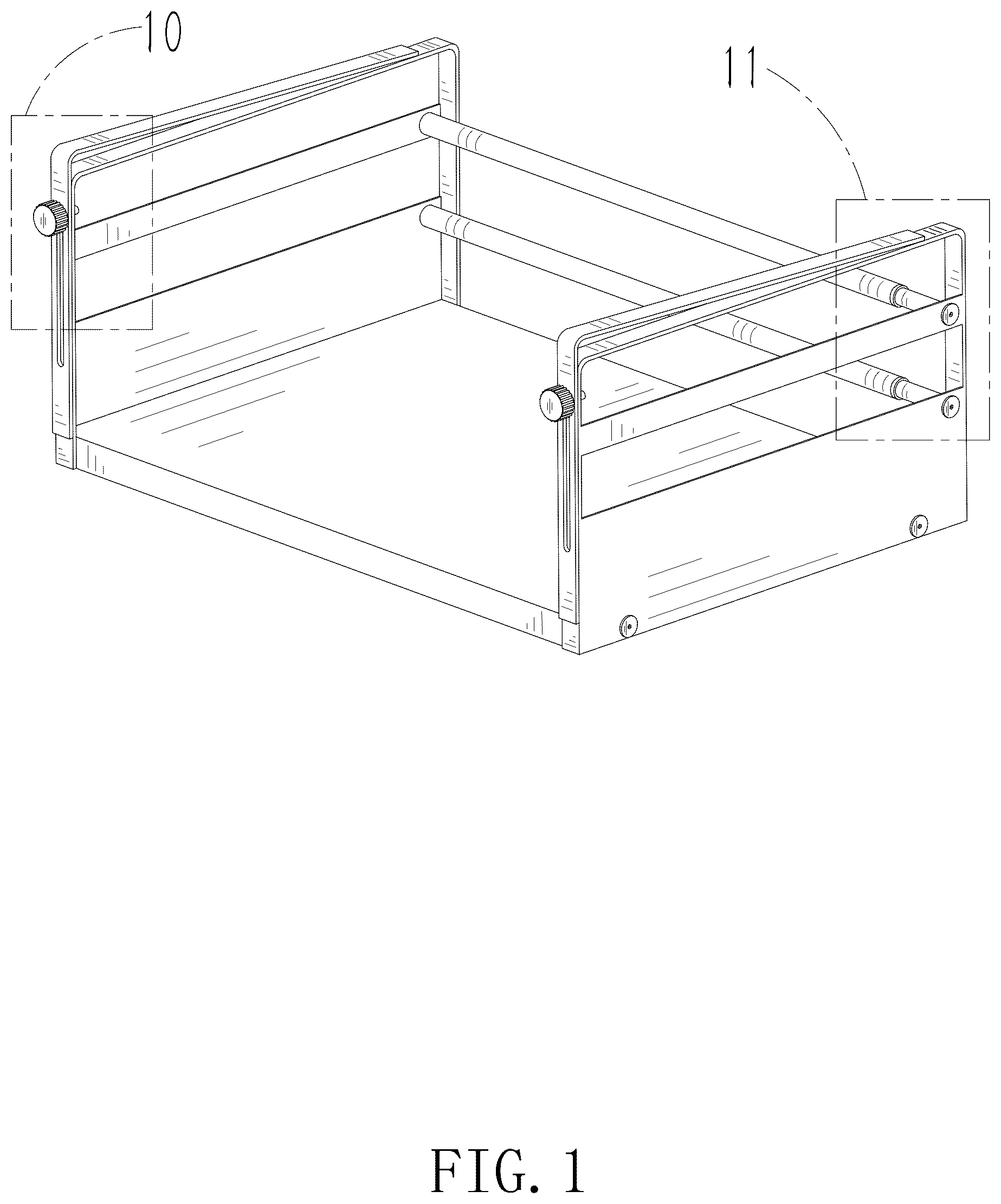 Patent USD1075344 Figure 1 – Under shelf basket