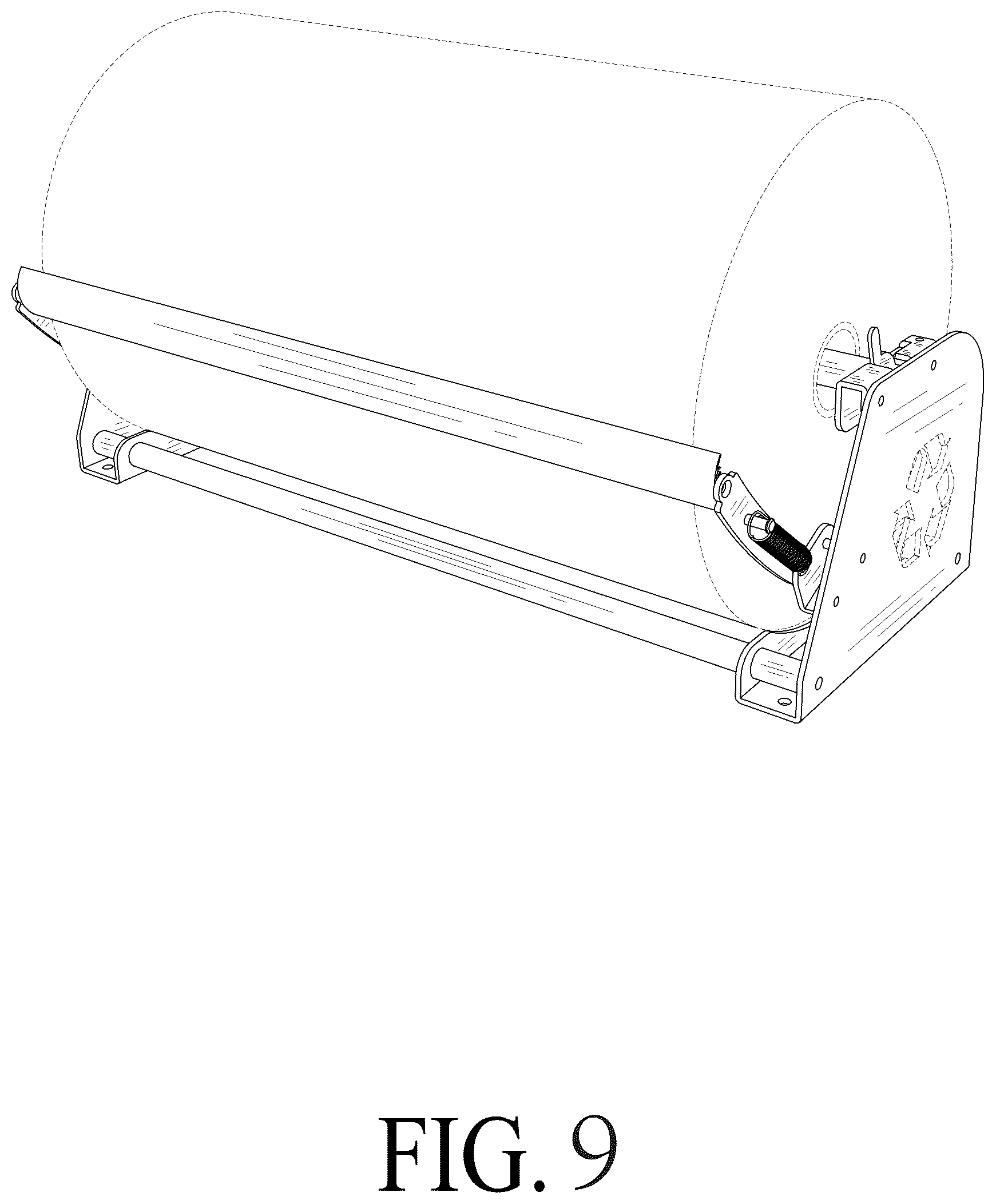 Patent USD1075346 Figure 9 – Paper roll dispenser