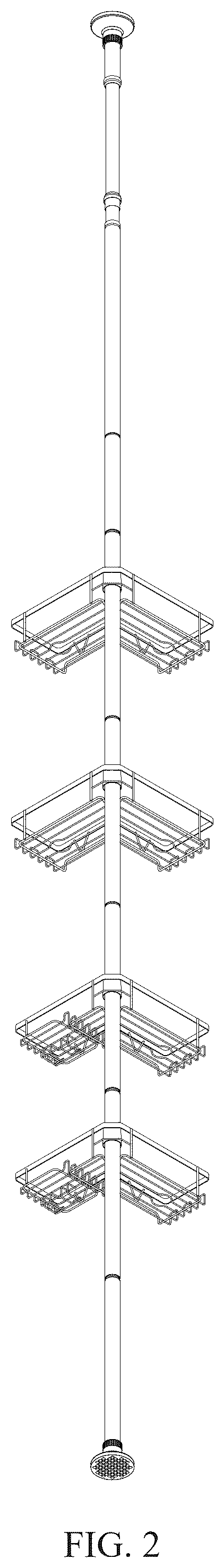 Patent USD1075350 Figure 2 – Bathroom rack