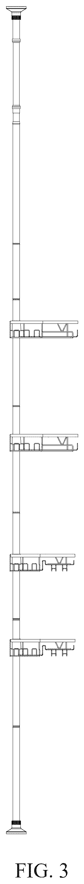 Patent USD1075350 Figure 3 – Bathroom rack