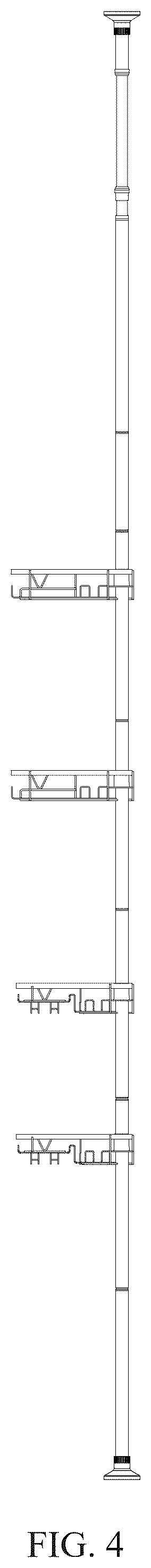 Patent USD1075350 Figure 4 – Bathroom rack