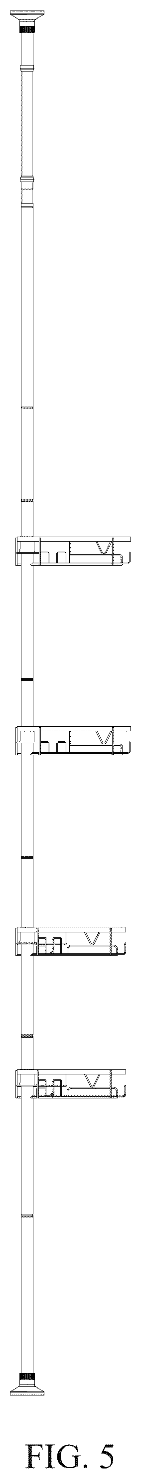 Patent USD1075350 Figure 5 – Bathroom rack