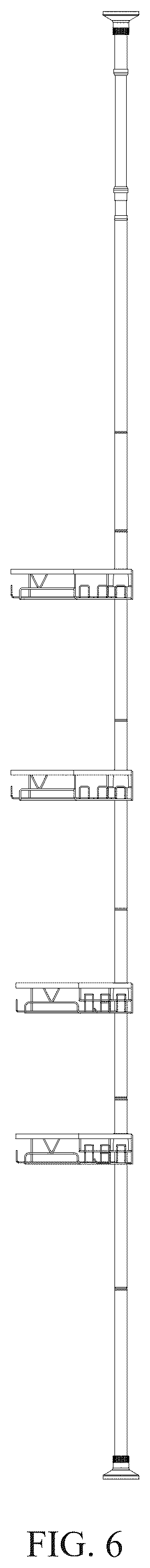 Patent USD1075350 Figure 6 – Bathroom rack