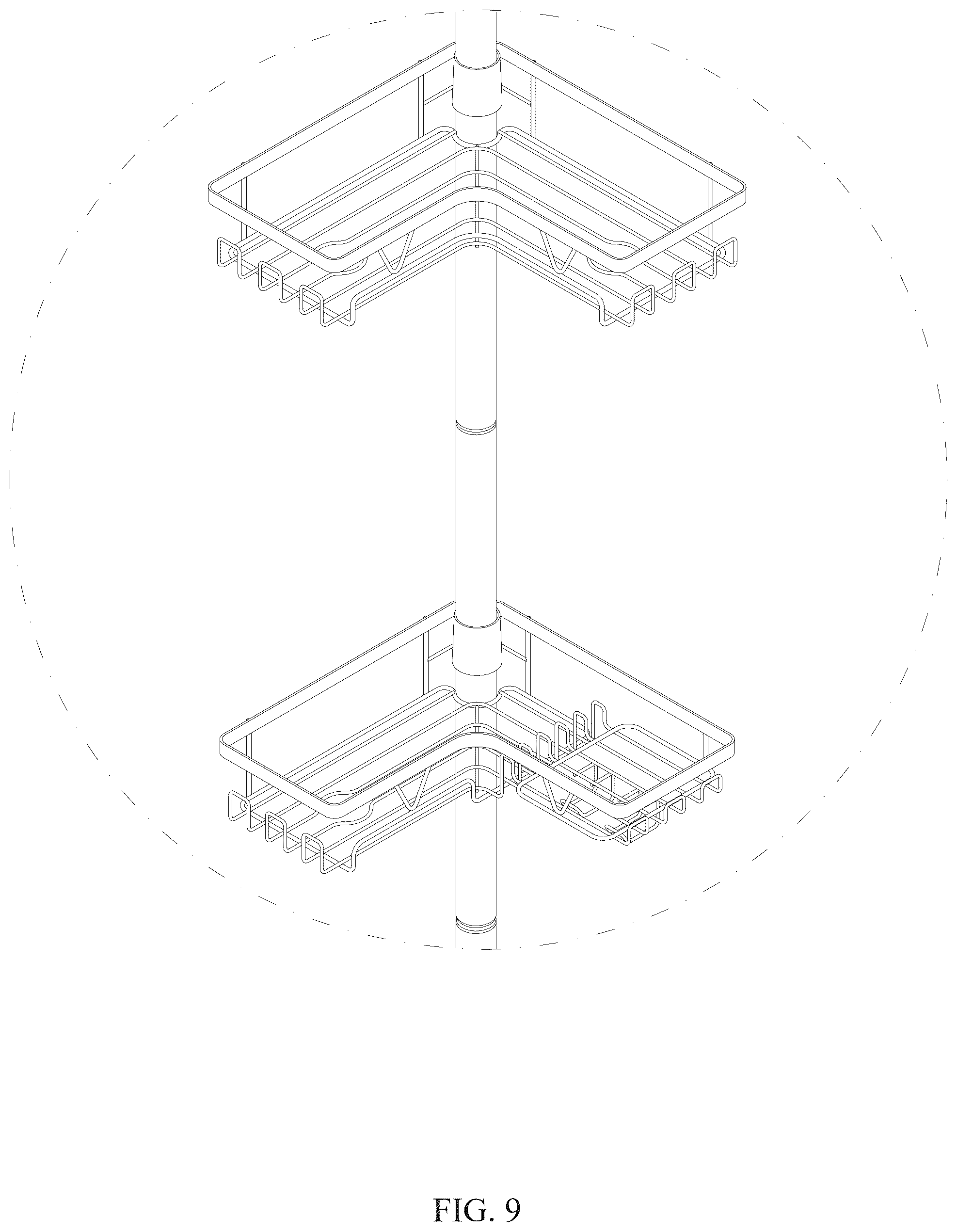 Patent USD1075350 Figure 9 – Bathroom rack