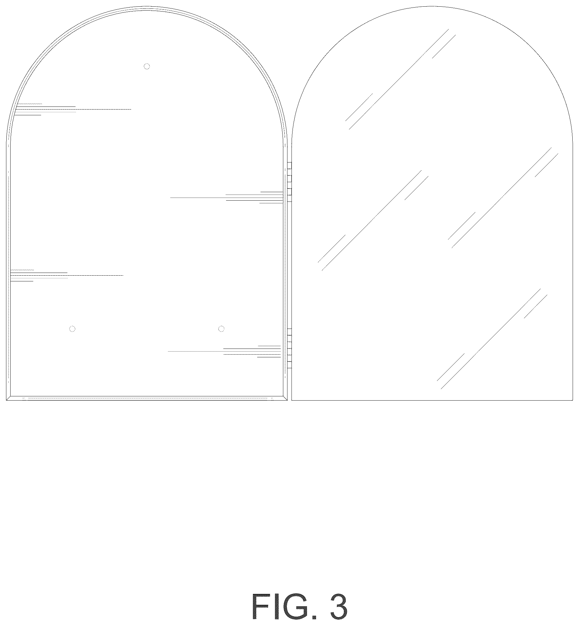 Patent USD1075352 Figure 3 – Mirror cabinet