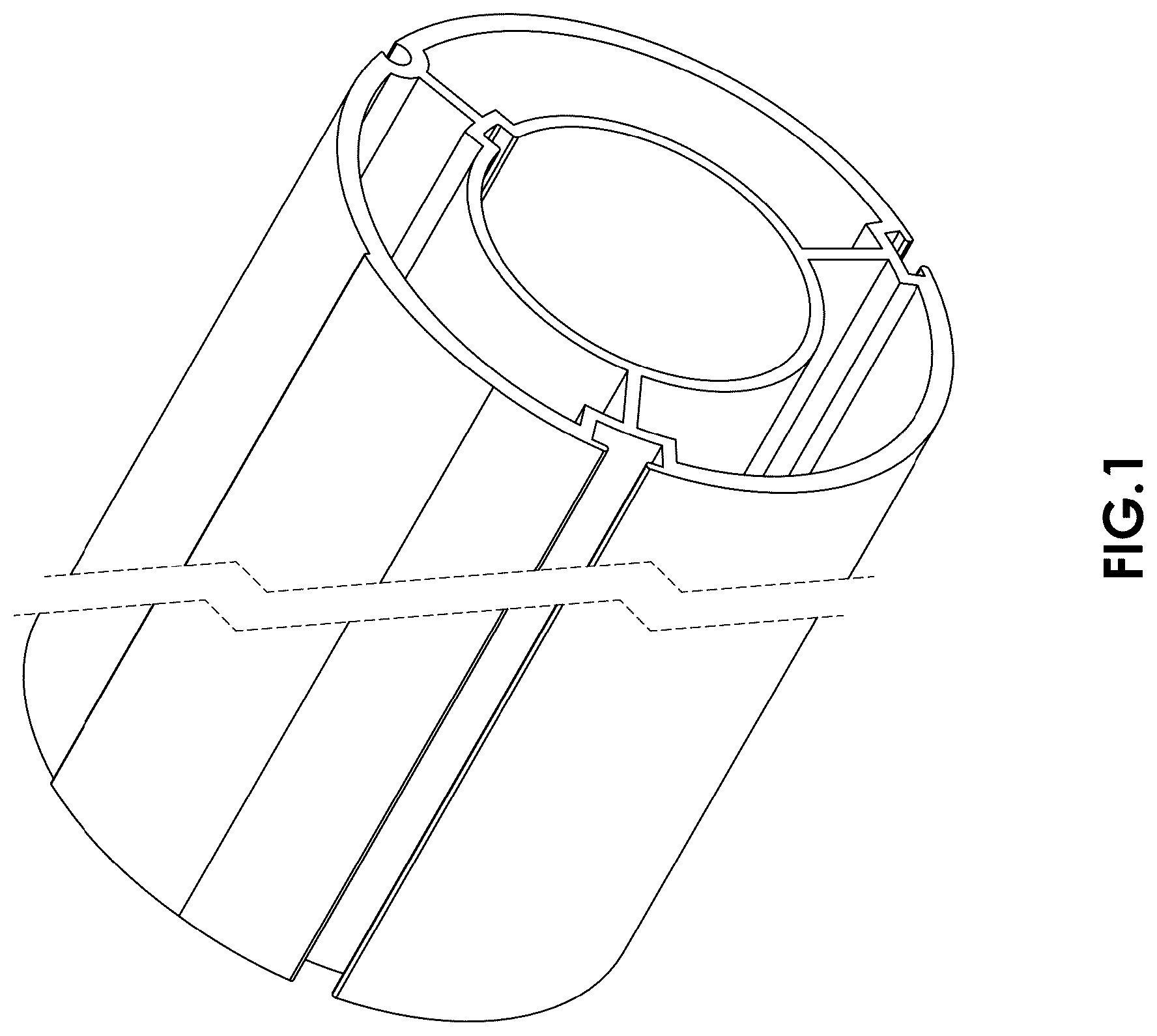Patent USD1075356 Figure 1 – Roller blind tube