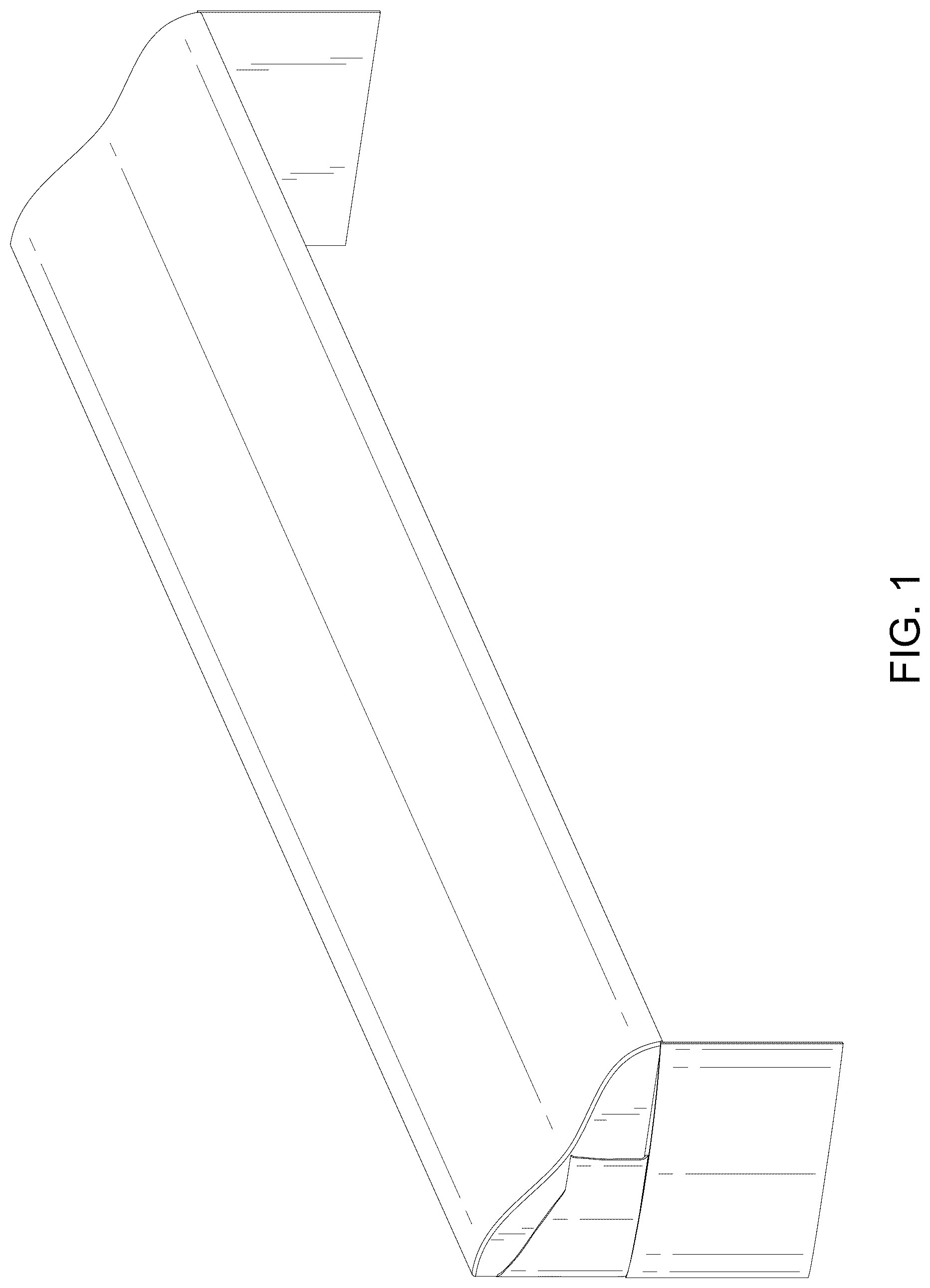 Patent USD1075365 Figure 1 – Long wedge pillow