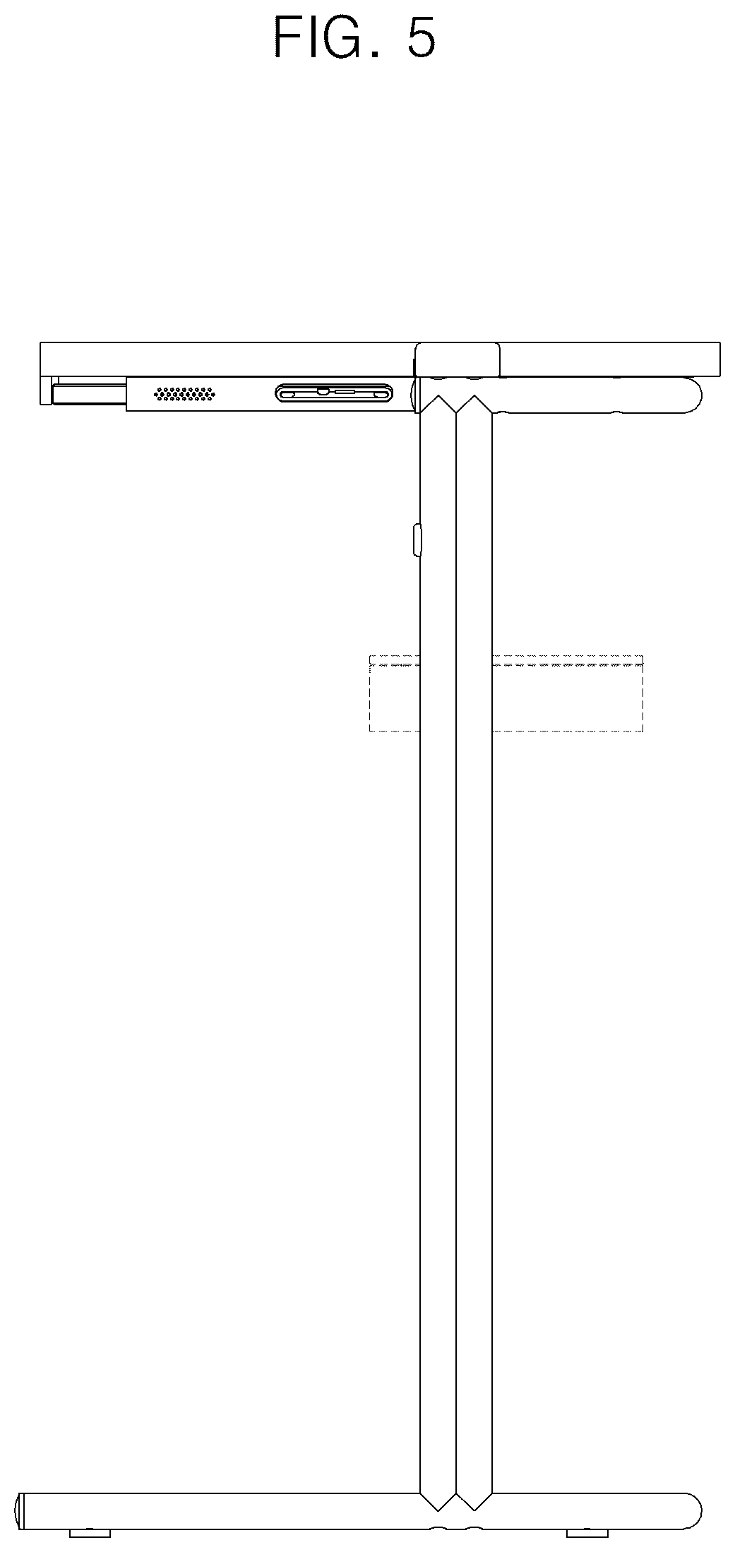 Patent USD1075367 Figure 5 – Combined table with display device