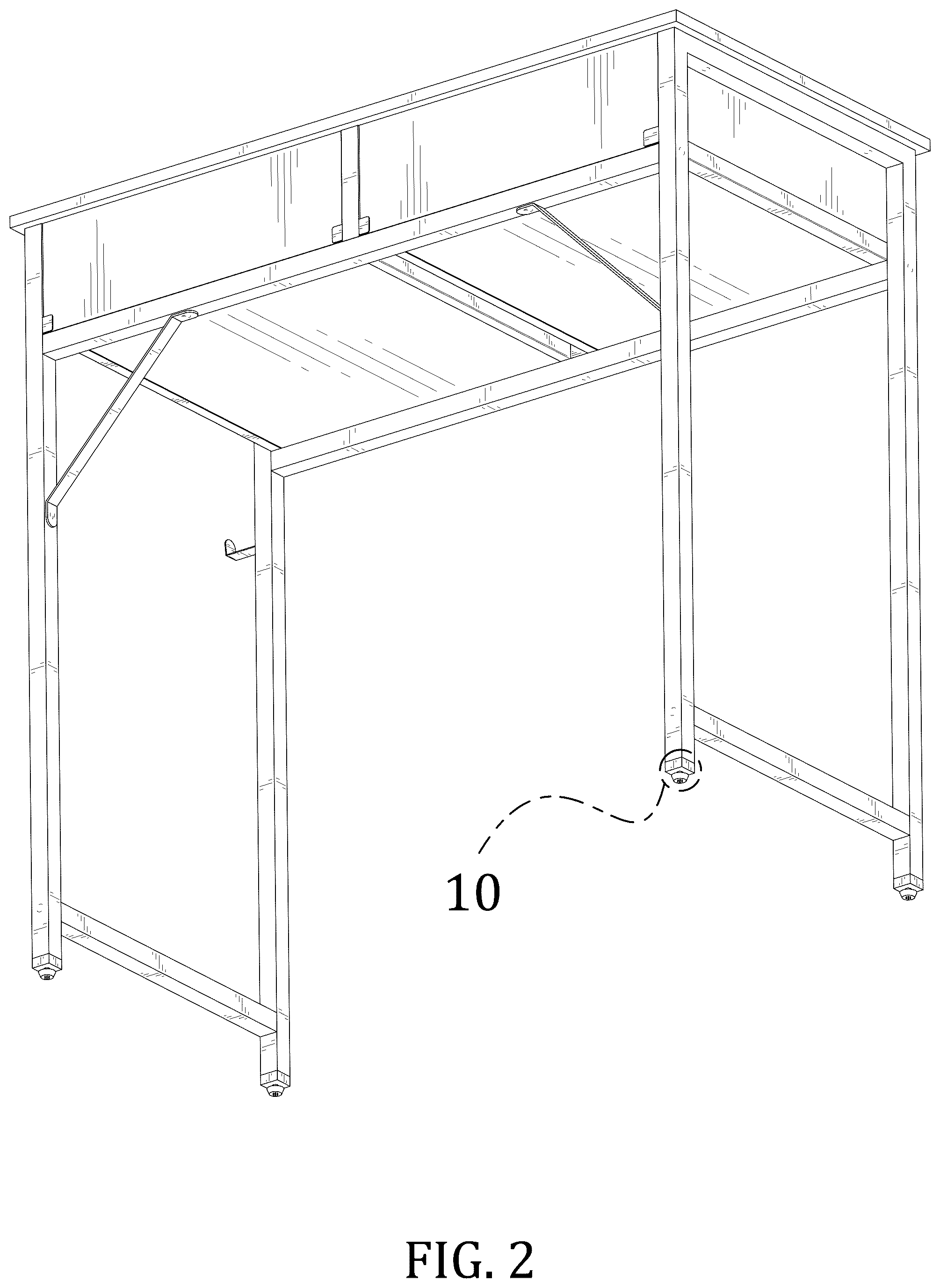 Patent USD1075368 Figure 2 – Desk